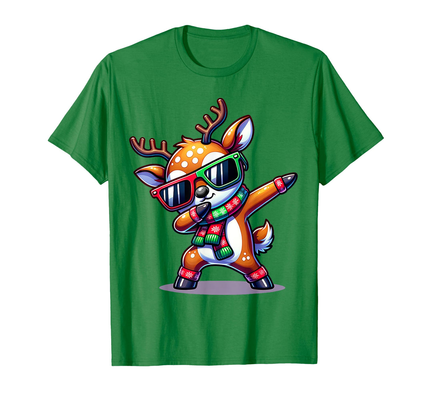 Christmas Reindeer Boys Dabbing Reindeer Santa Xmas Funny T-Shirt