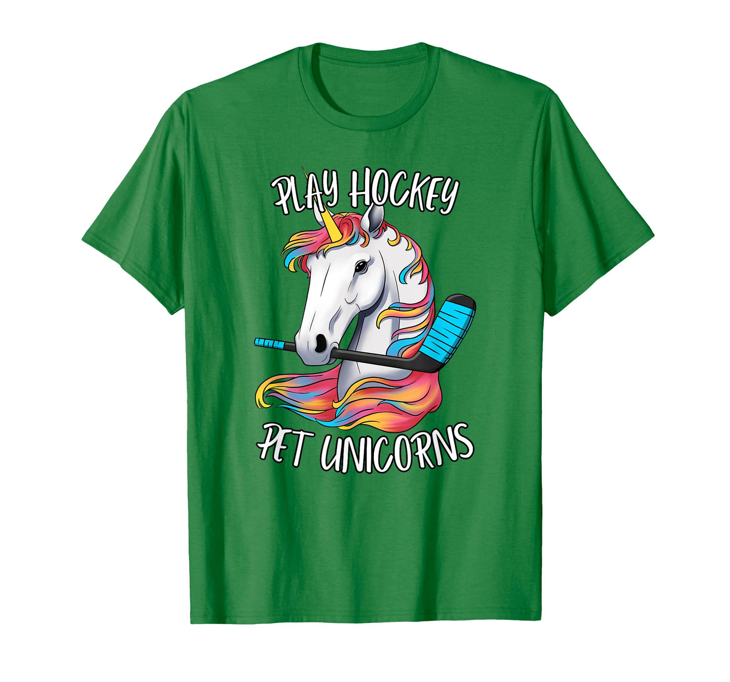 Play Hockey Pet Unicorns Funny Kids Hockey Unicorn T-Shirt