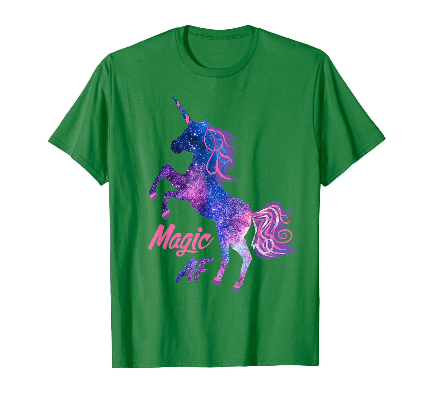 Unicorn Magic AF Stars Awesome Magical Creature Purple Pink T-Shirt