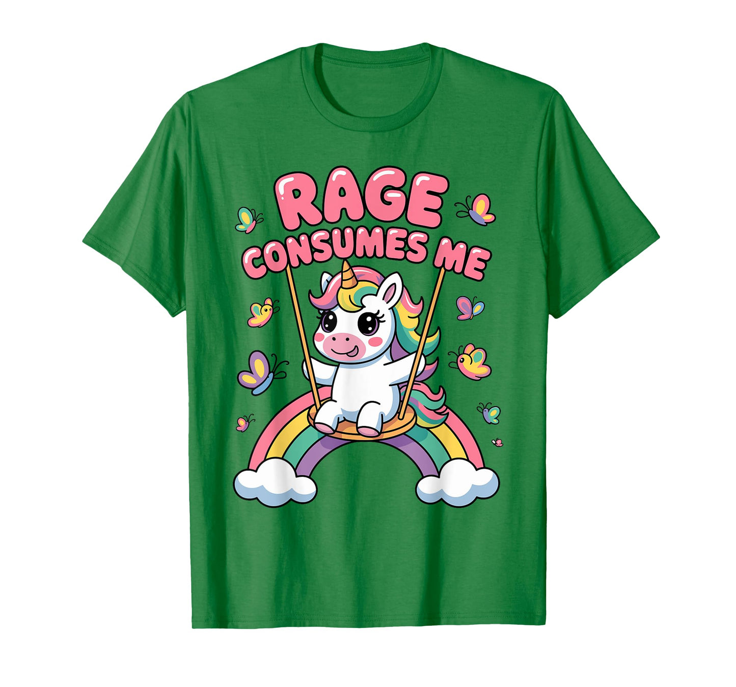 Rage Consumes Me, Funny Sarcastic Unicorn Girls T-Shirt
