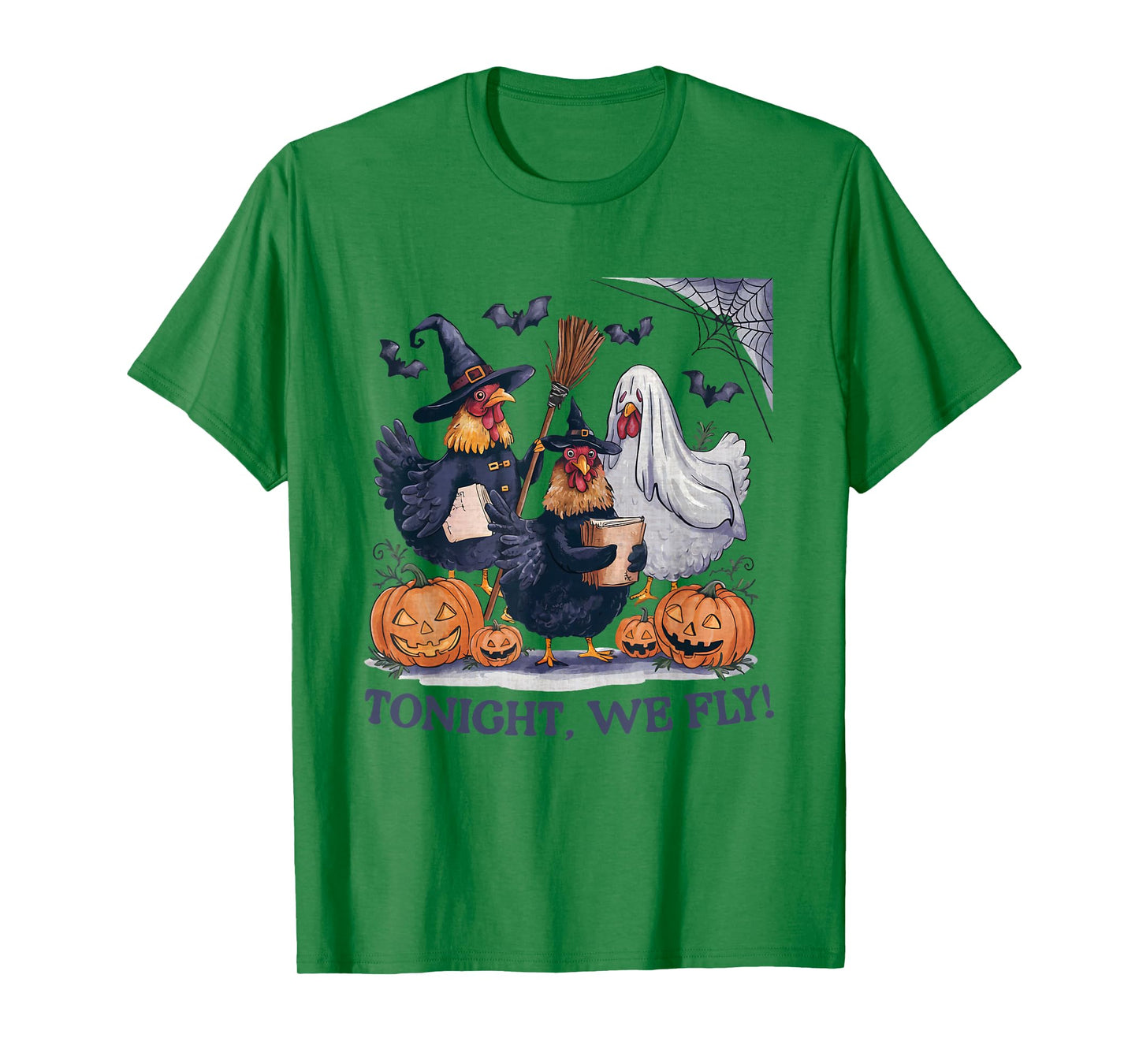 Tonight We Fly Halloween Chicken Spooky Farm Animals Lover T-Shirt
