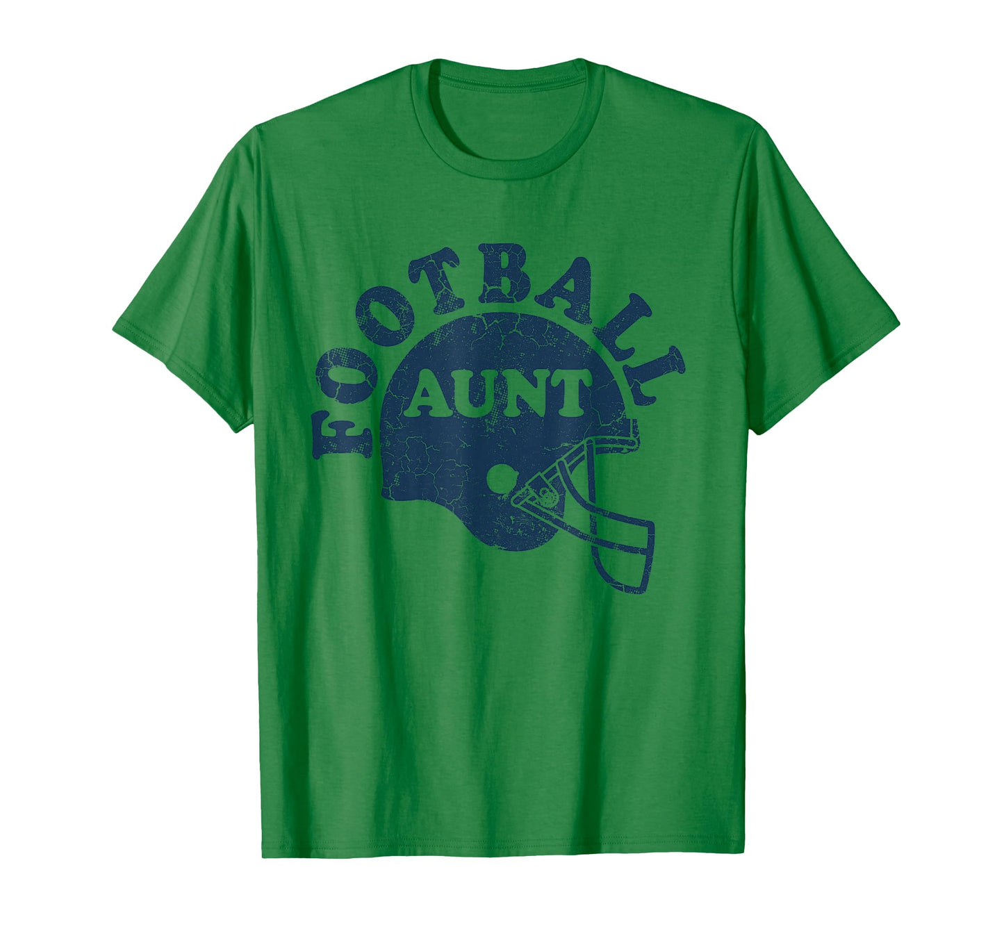 Football Aunt Blue Helmet Game Day Auntie T-Shirt