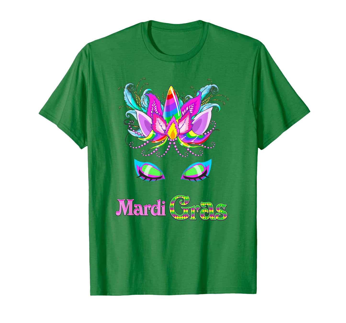 Girls Unicorn Mardi Gras T Shirt, New Orleans Family Parade T-Shirt