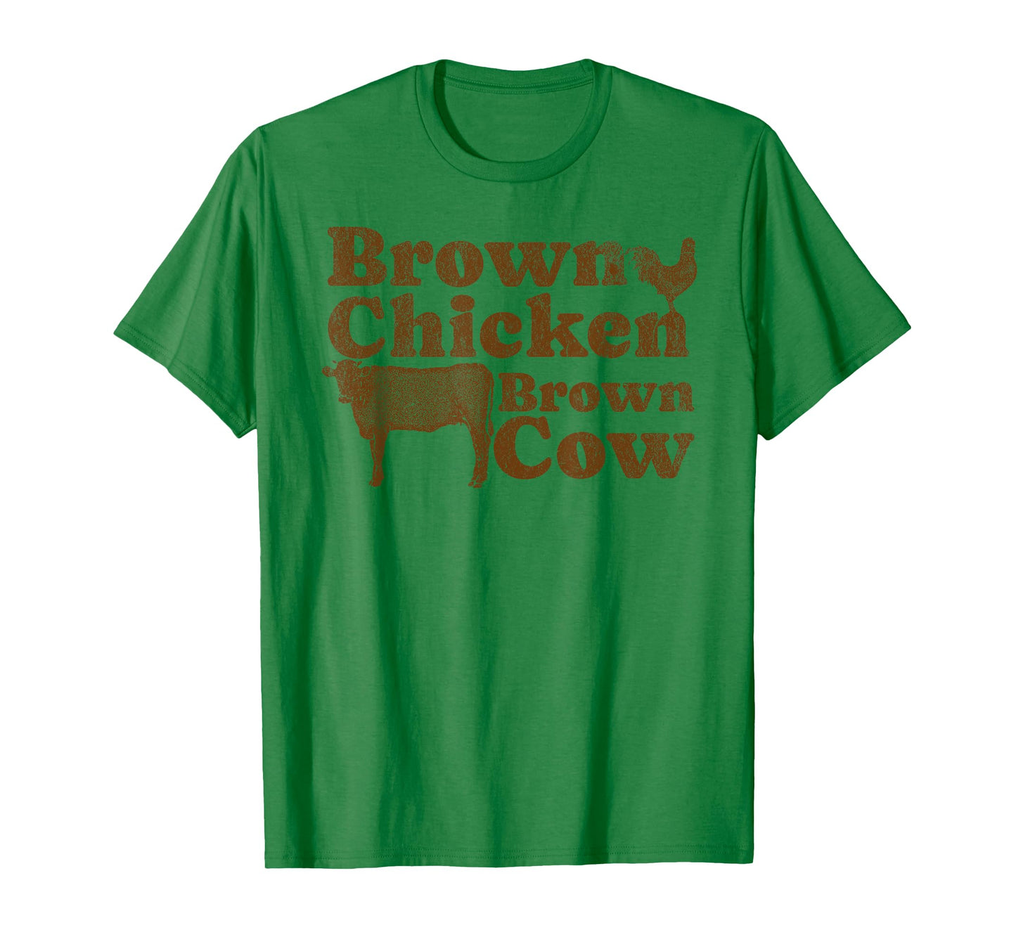 Brown Chicken Brown Cow 1970s Music Bow Chicka Wow Wow Joke T-Shirt