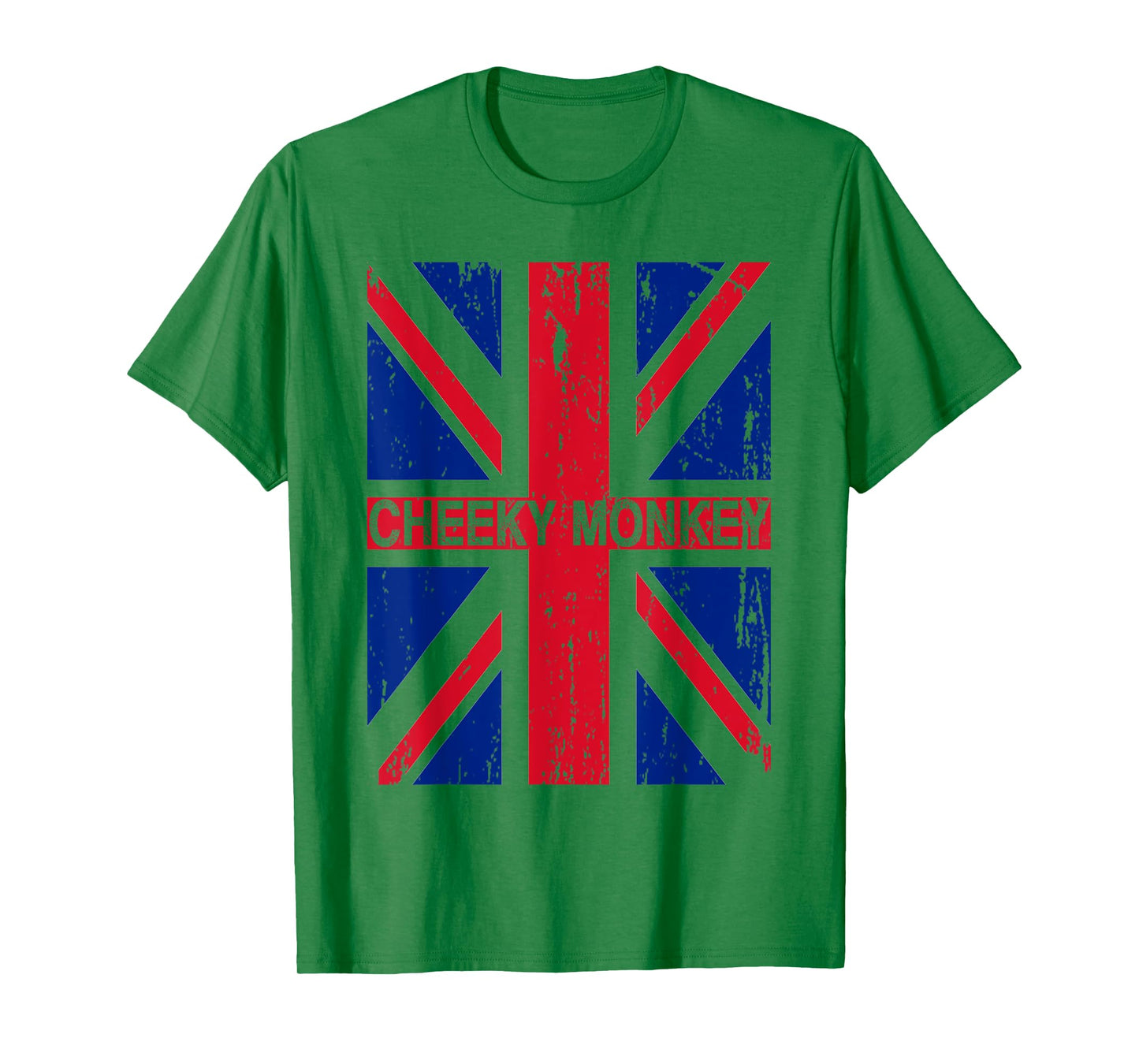 Cheeky Monkey Union Jack Great Britain Flag British Slang T-Shirt