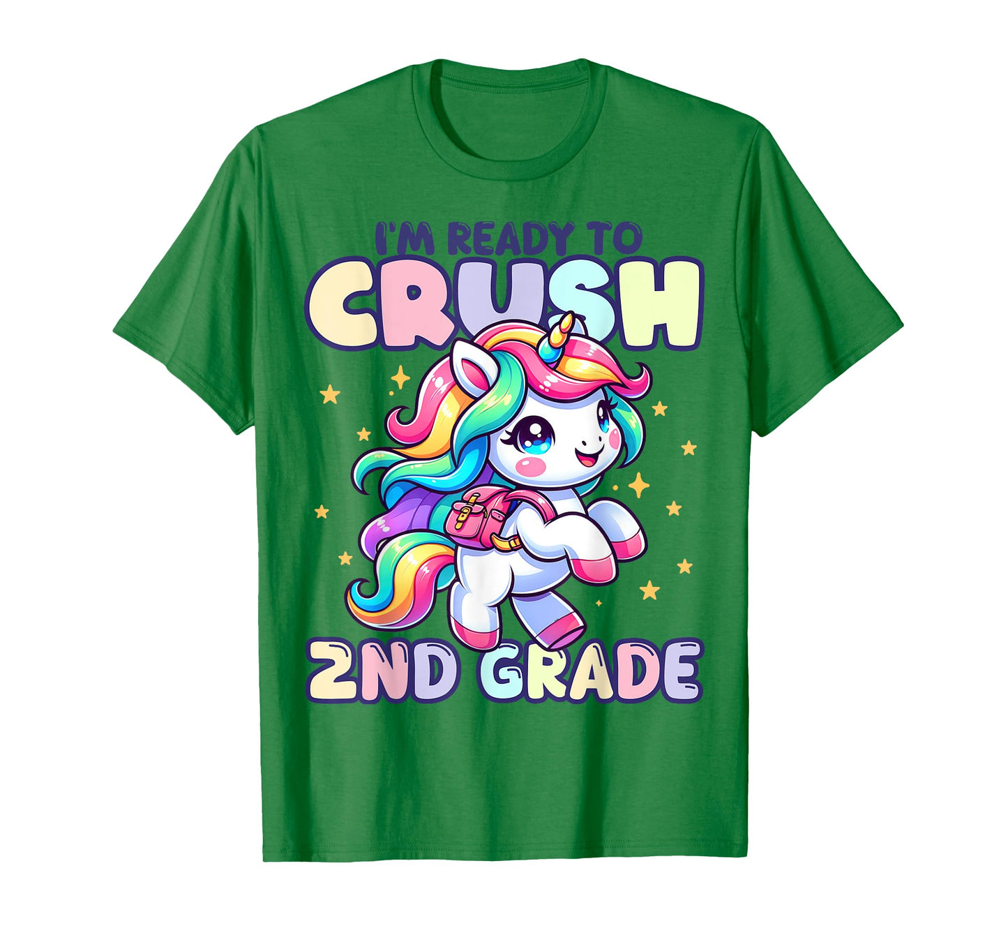 Crush 2nd Grade Girls Back to School Unicorn First Day Cute T-Shirt