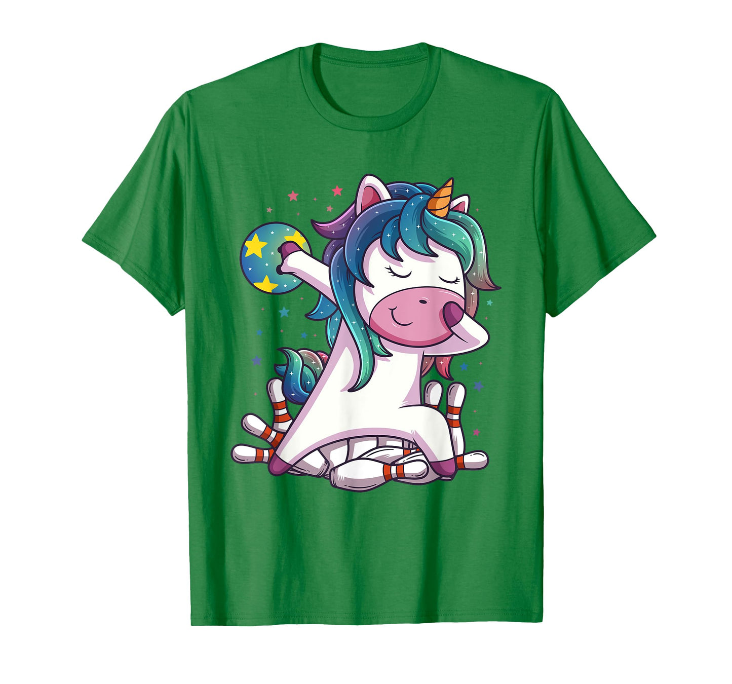 Polka Dot Unicorn Bowling Birthday Party Gift for T-Shirt