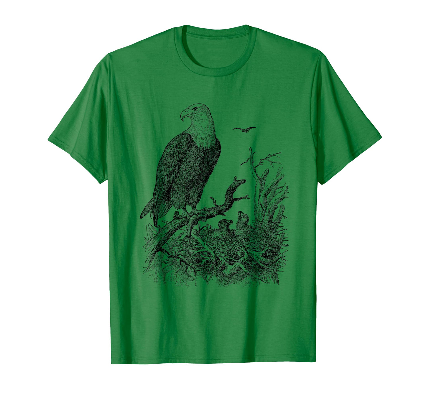 Bald Eagle Shirt Mother Eagle with Her Eaglets T-Shirt