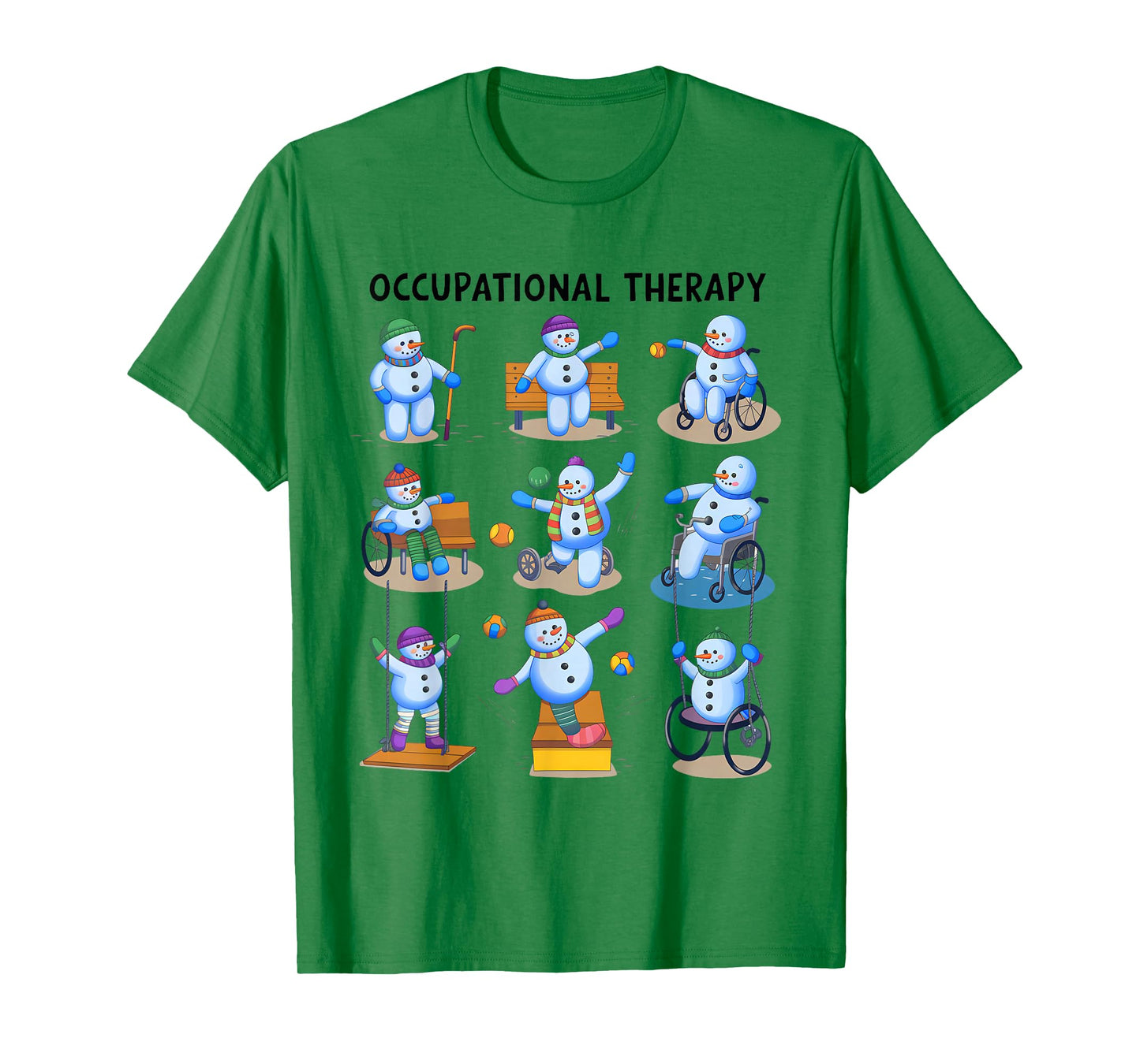 Occupational Therapy OT Christmas Funny Snowman Xmas Vibes T-Shirt