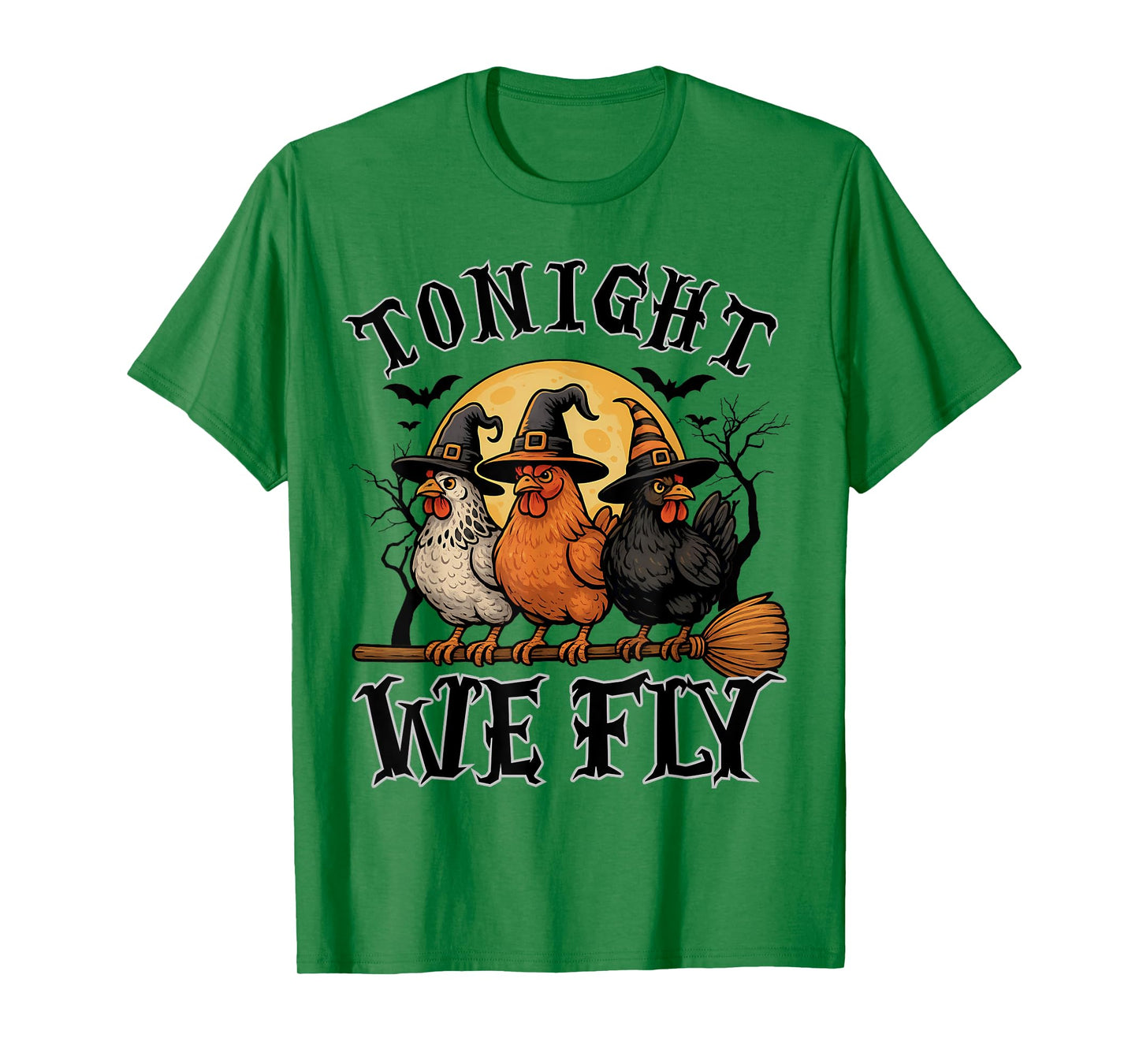Tonight We Fly Funny Chicken Spooky Season Farm Halloween T-Shirt