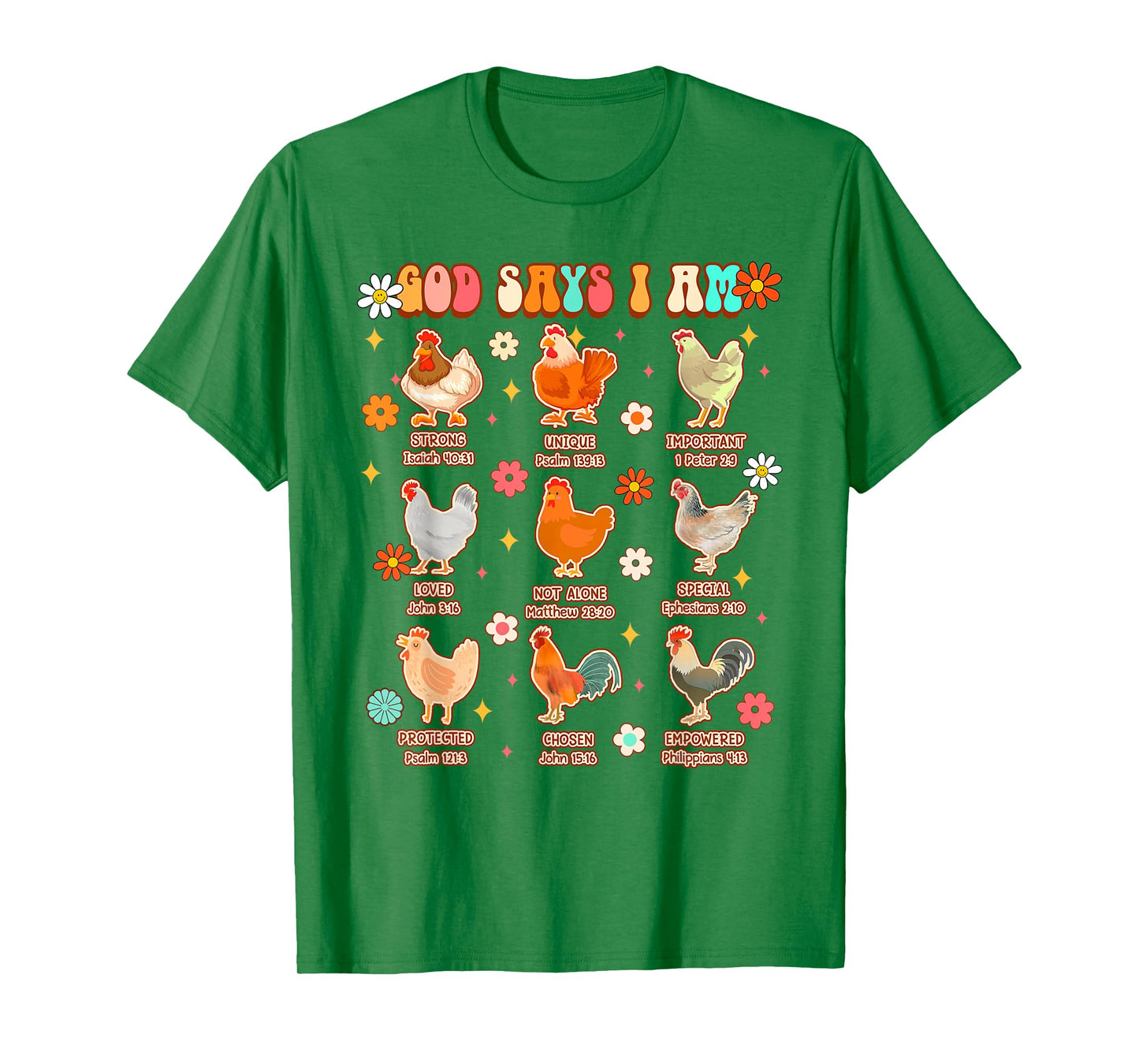 Christian Jesus Farm Life Farmer Chicken Lover God Says I'm T-Shirt