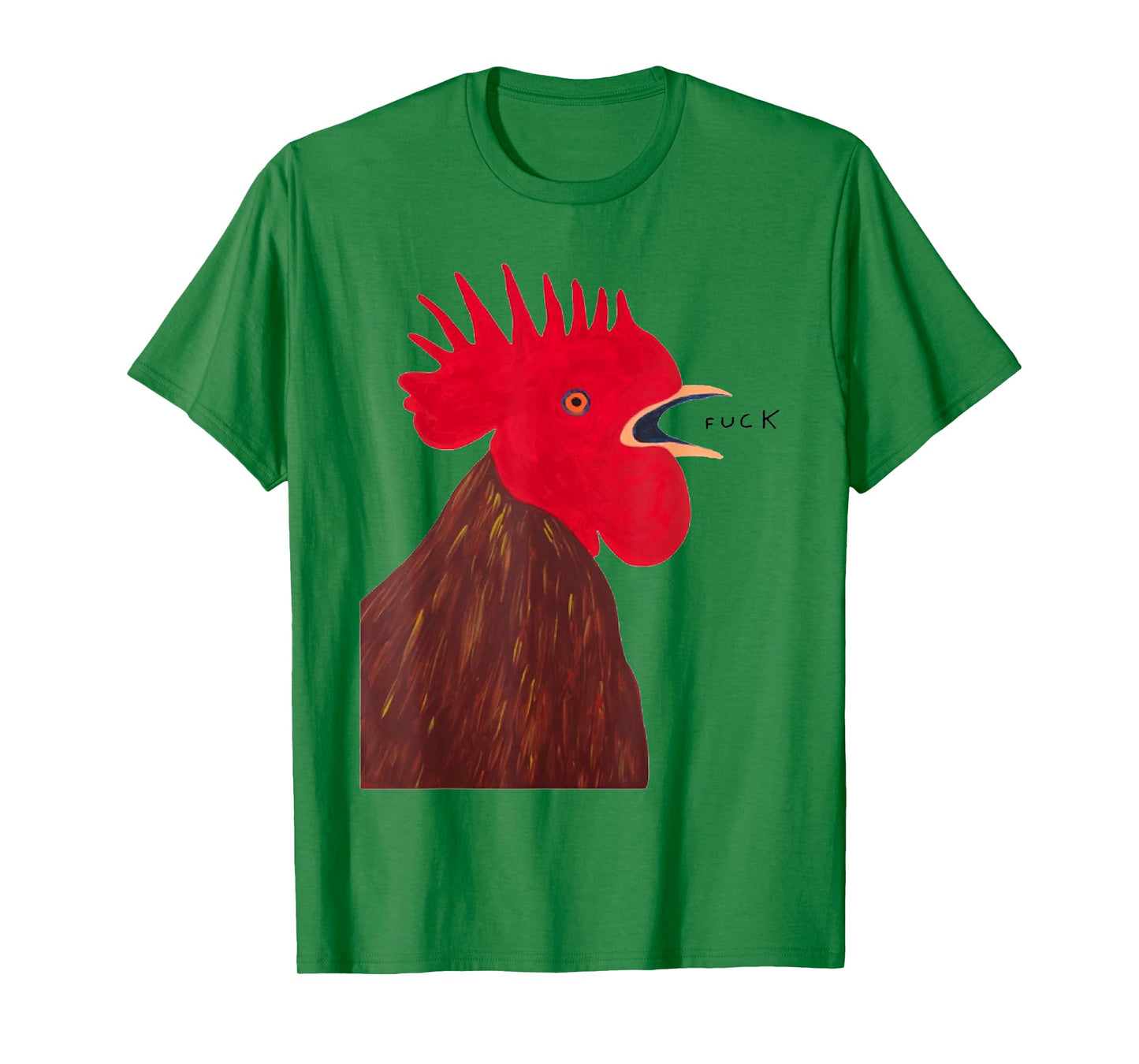 Angry - Chicken Fuck Howling Yelling Art Rooster Painting T-Shirt