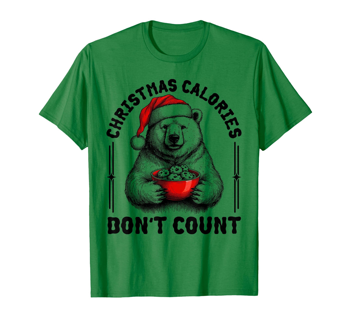 Christmas Calories Don't Count Funny Polar Bear Cookie Meme T-Shirt