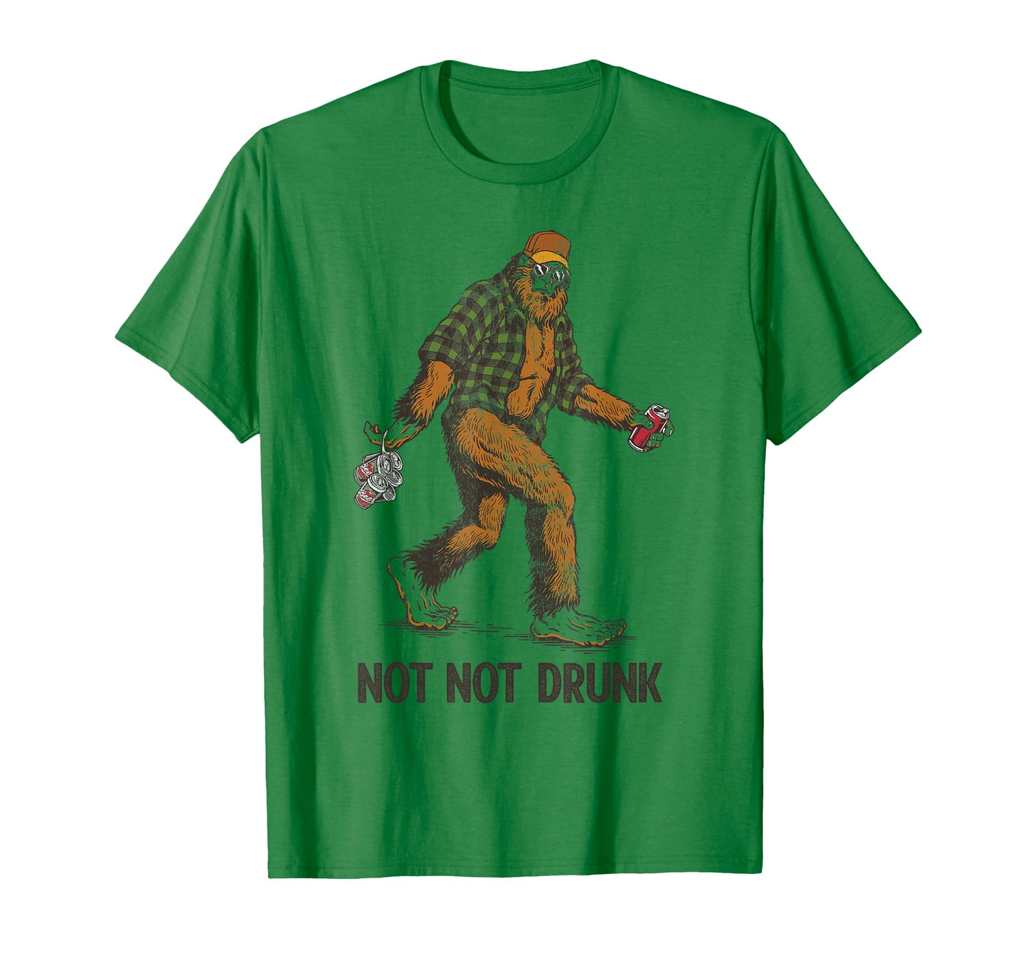 Not Too Drunk Sasquatch Lumberjack Spotted With Beer Pack T-Shirt