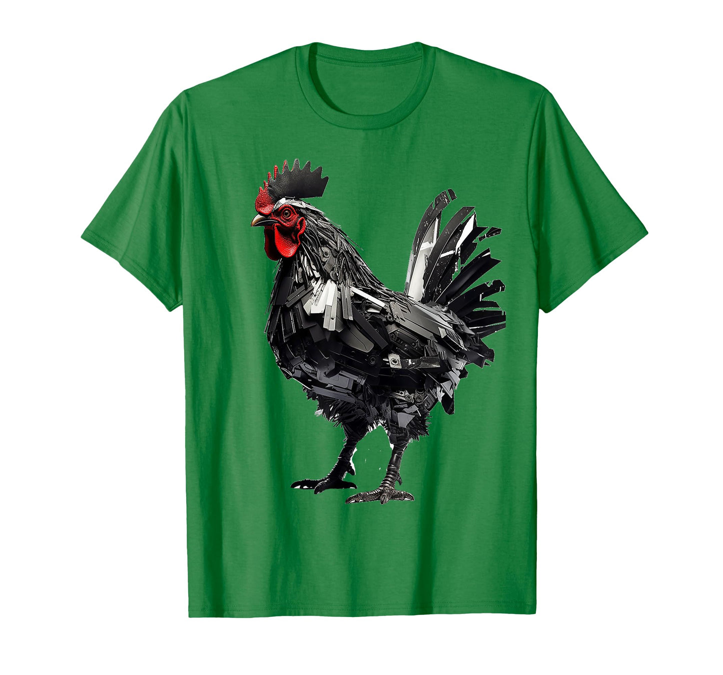 Chicken Polygon Pixel Art Animal Portrait Graphic Chicken T-Shirt