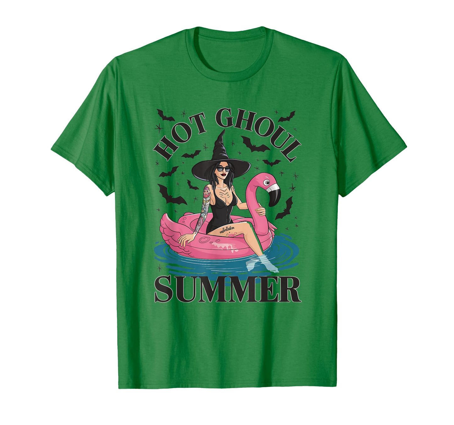 Hot Ghoul Summer Funny Witch Gothic Spooky Retro Halloween T-Shirt