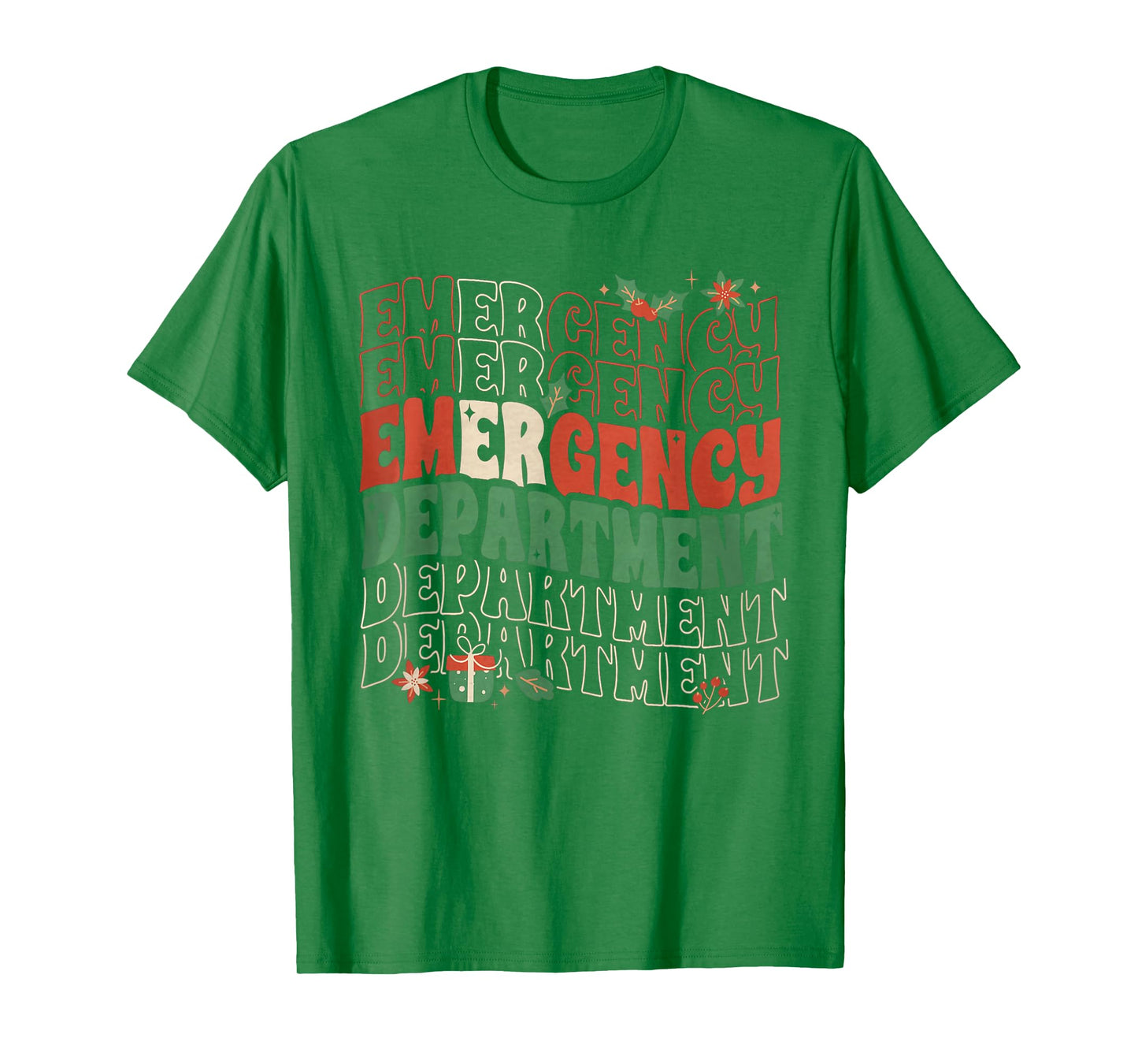 Emergency Department Christmas Holiday ER Nurse ED Nurse T-Shirt
