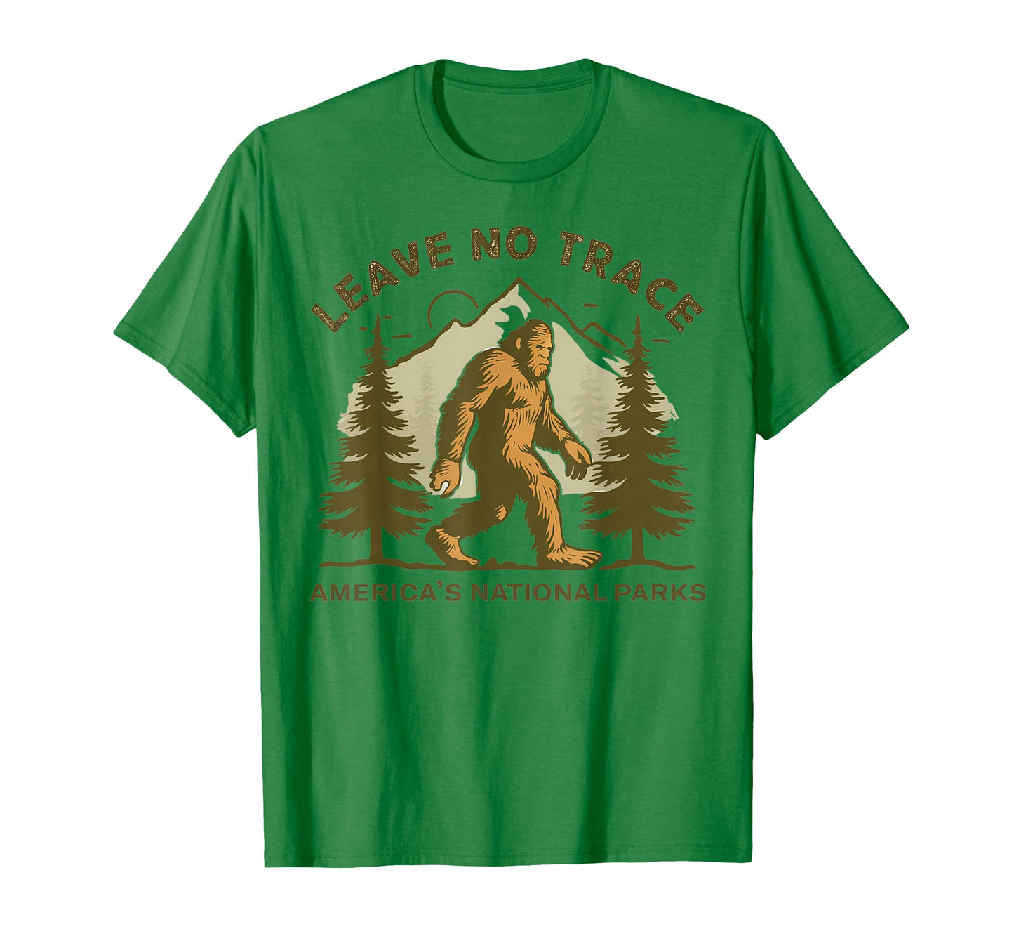 Leave No Trace America National Parks Shirt Funny Big Foot T-Shirt