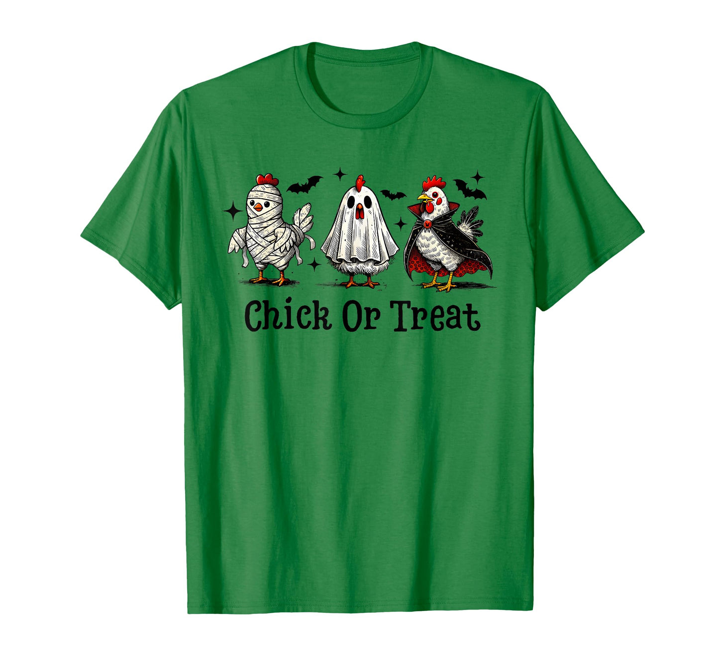 Chick Or Treat Funny Halloween Witch Spooky Cute Chicken T-Shirt