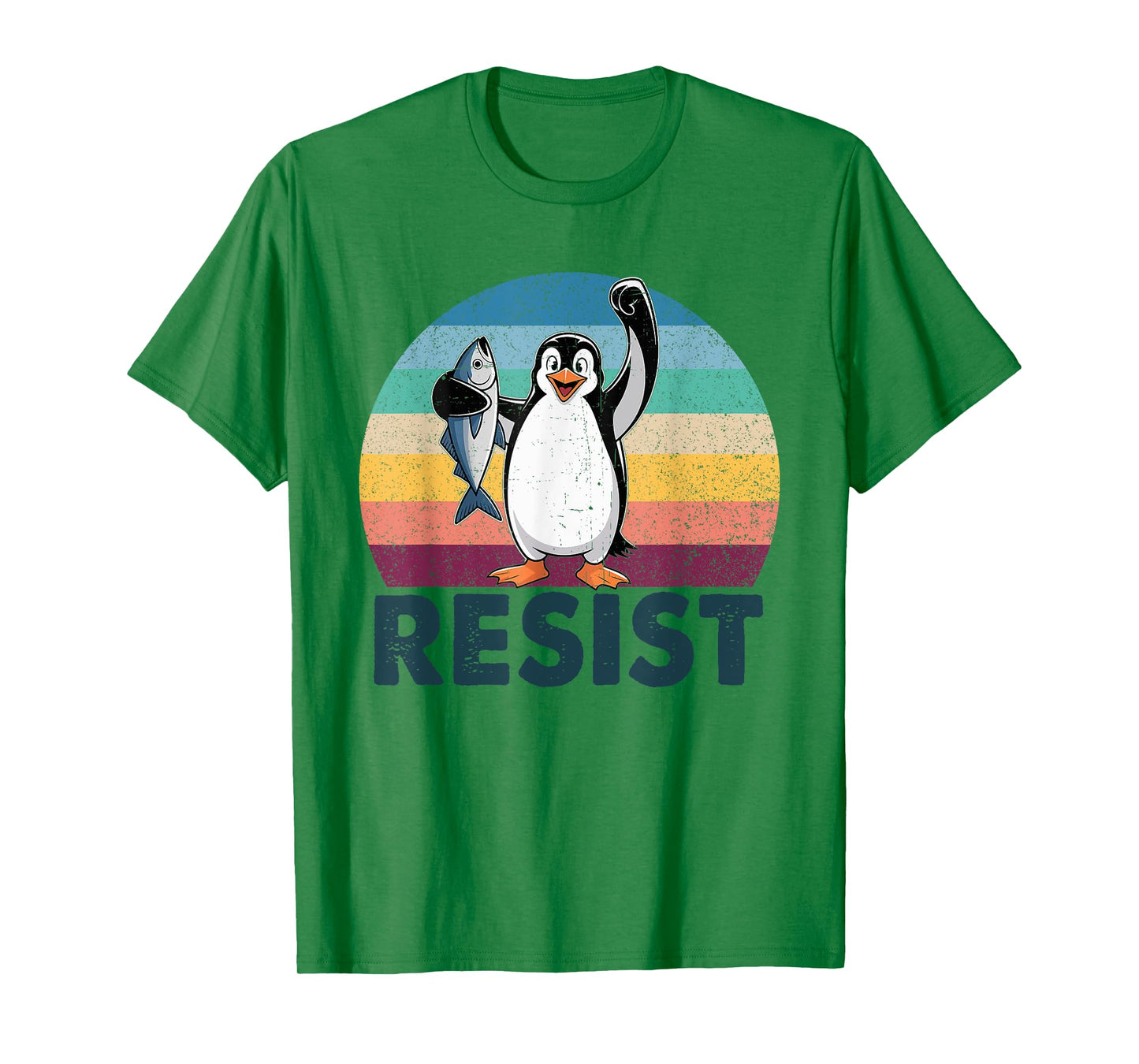 Resist Penguin Activism Penguins Protest Against Tarriffs T-Shirt