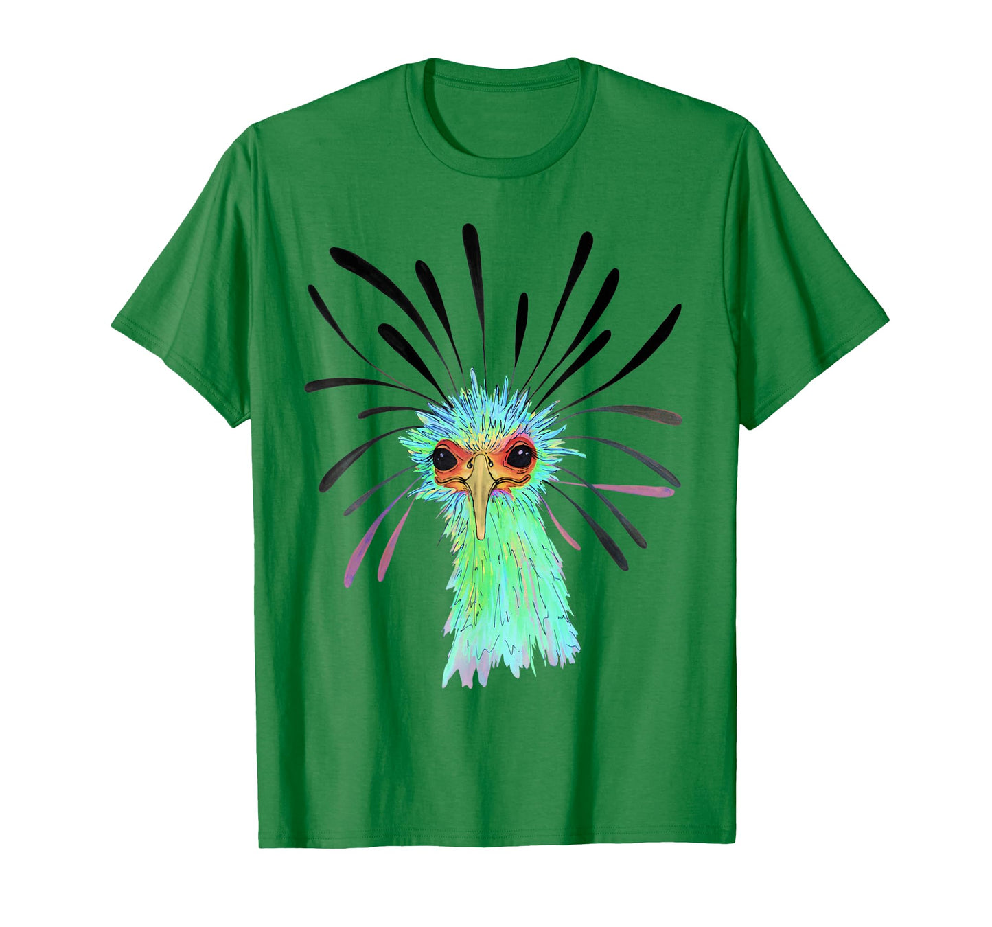 Watercolor Secretary Bird African Sagittarius Serpentarius T-Shirt