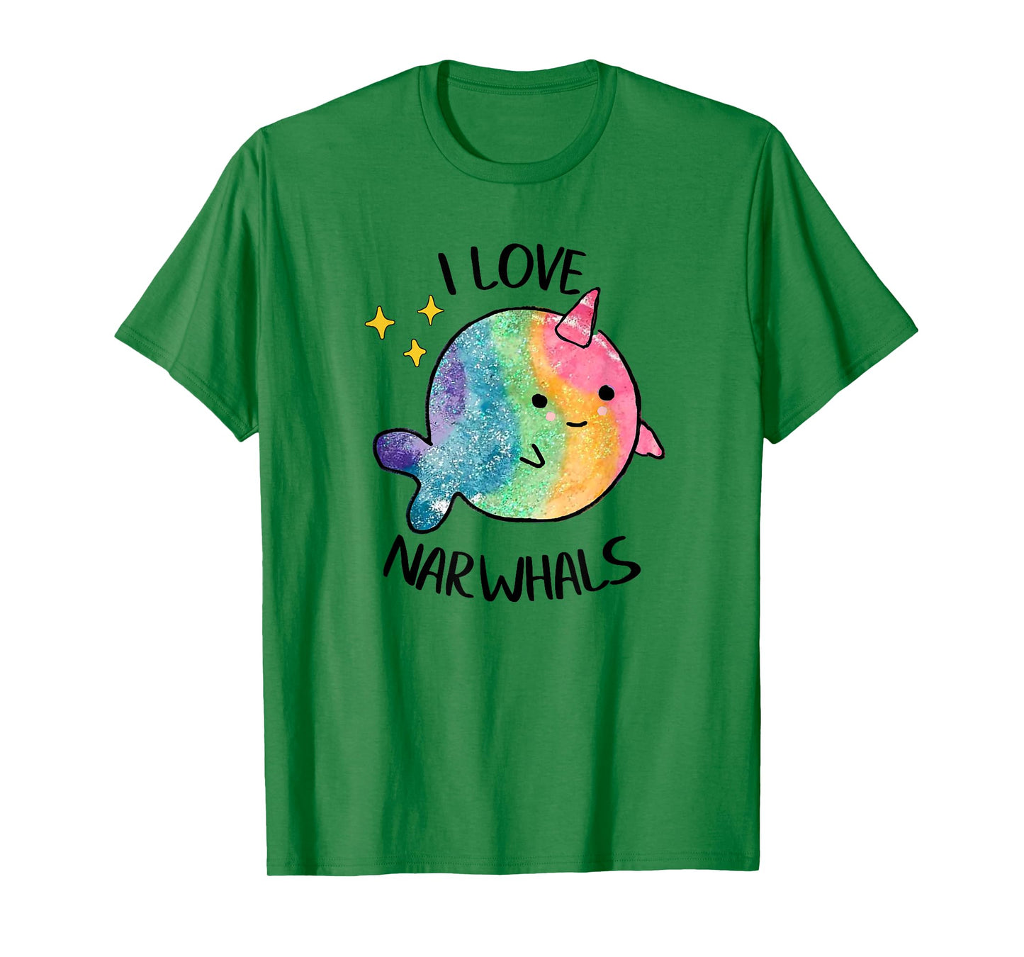 I Love Narwhals Rainbow Whale Kids Colorful So Kawaii Cute T-Shirt