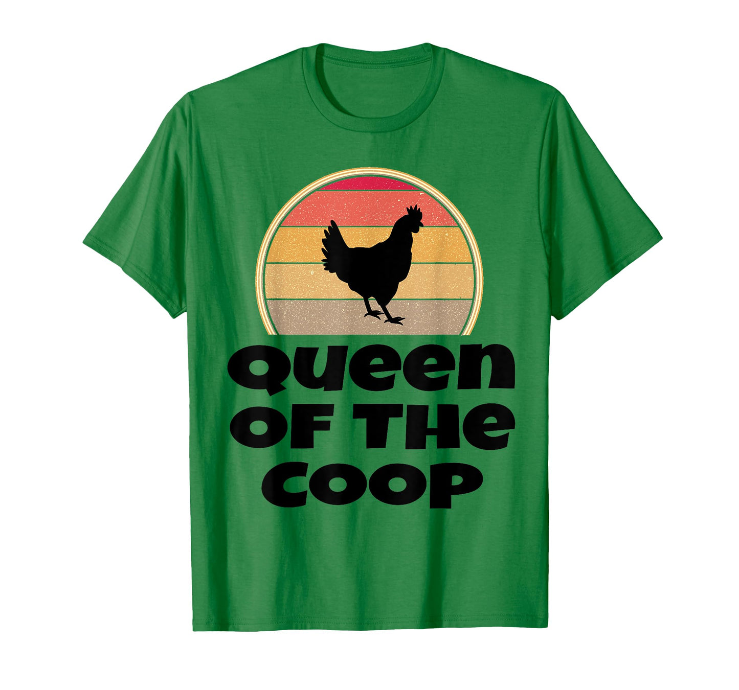 Queen Of The Coop Funny Retro Chicken Farmer Farming Poultry T-Shirt