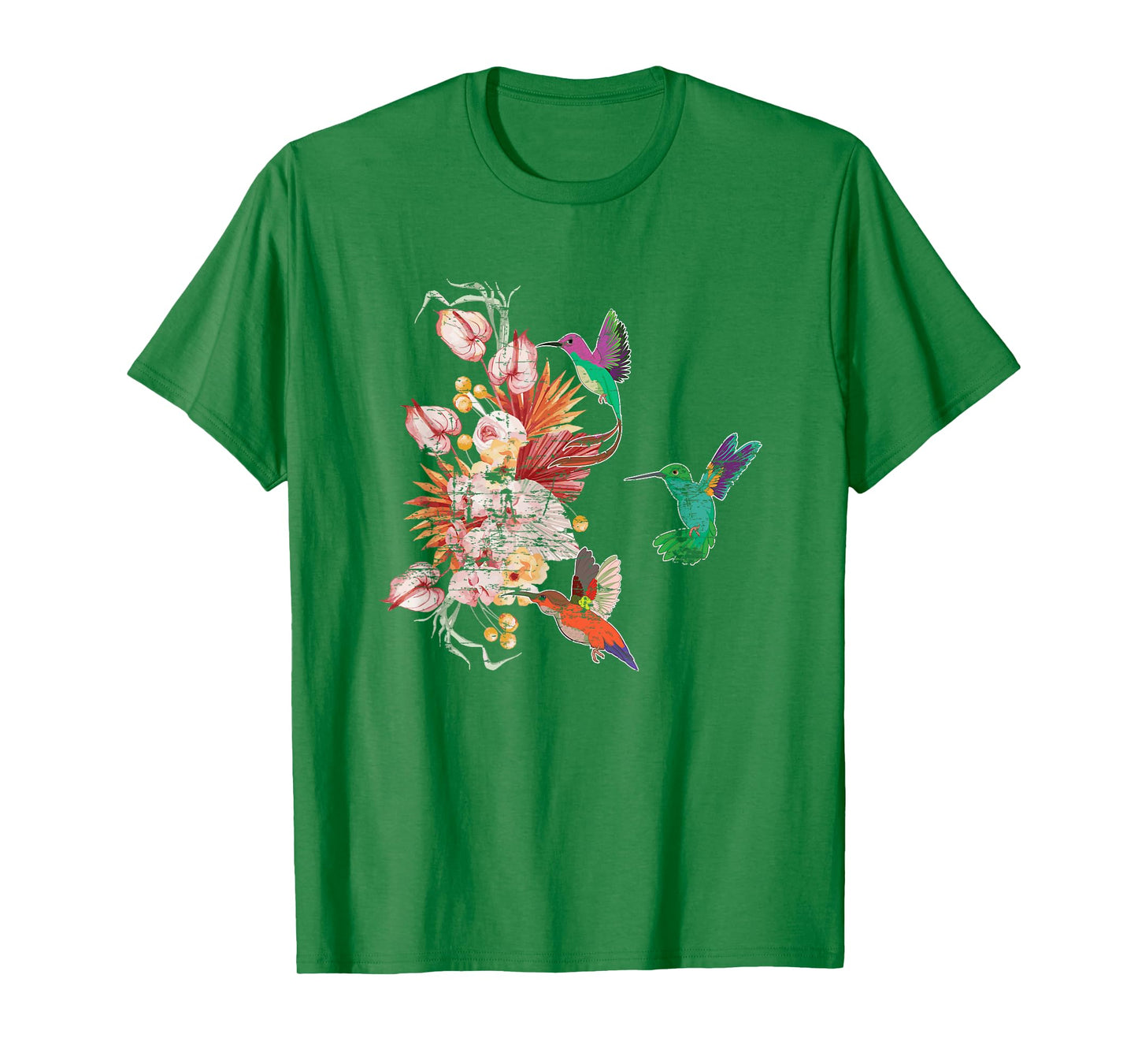 Hummingbird Lover Nature Bird Vintage Flower Hummingbird T-Shirt