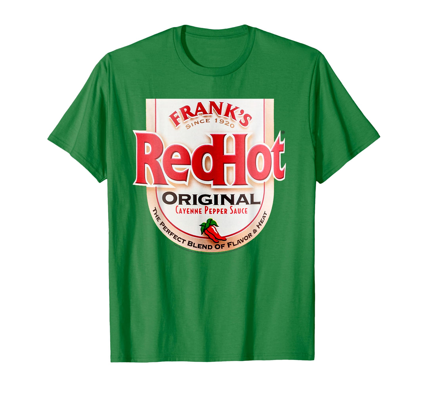 Frank's RedHot Label Casual Costume Hot Sauce Bottle T-Shirt