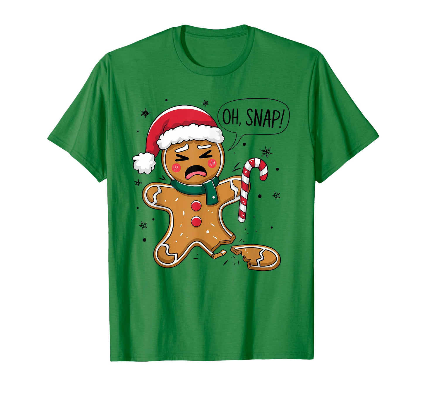 Funny Oh Snap Gingerbread Bakery Christmas Snacks Adults Kid T-Shirt