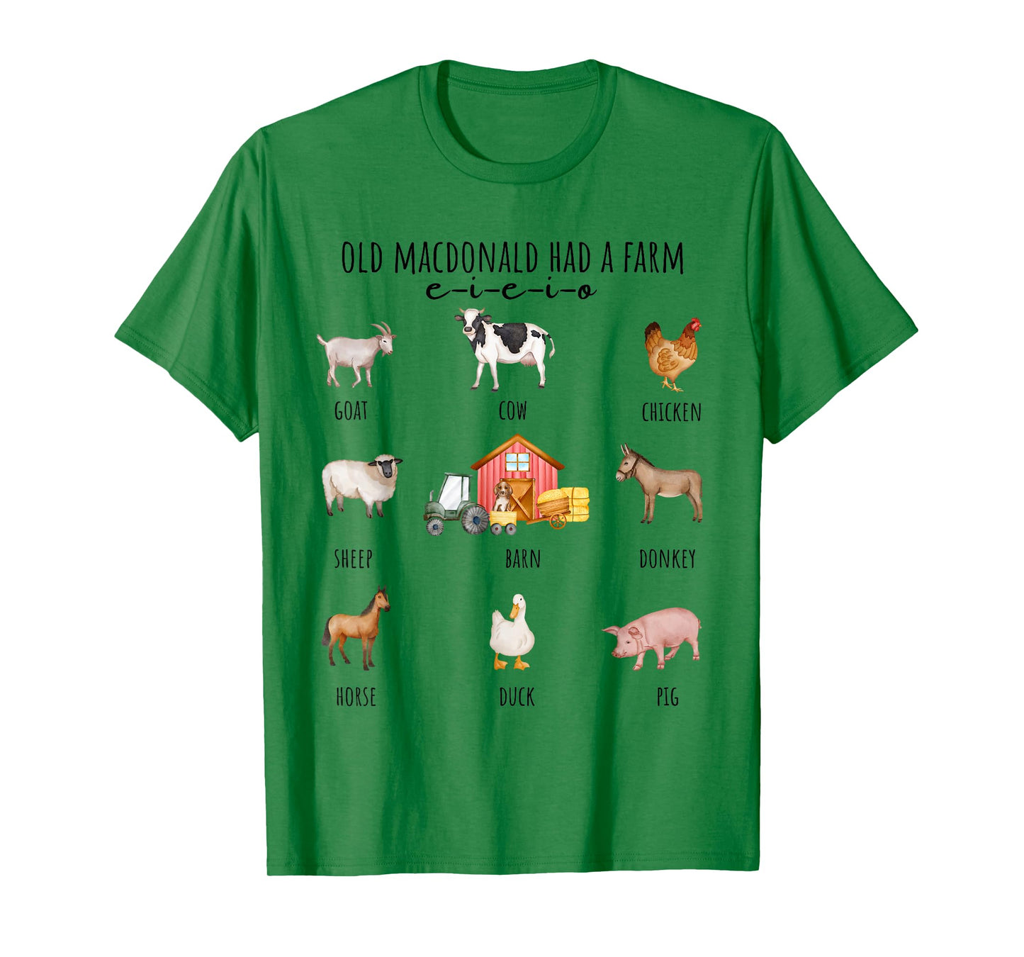 Toddler Kids Old MacDonald Had a Farm E-I-E-I-O Nursery Song T-Shirt