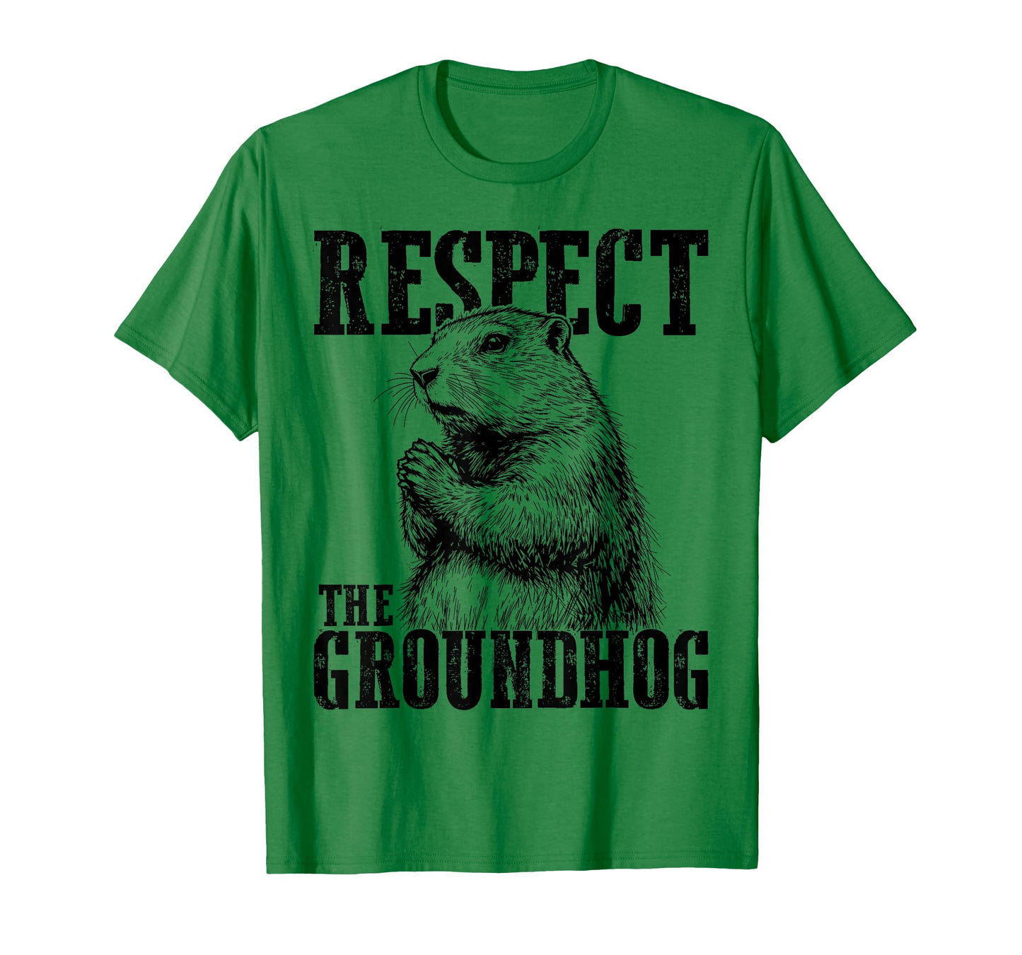 Respect The Groundhog Ground Hog Day Funny Woodchuck T-Shirt