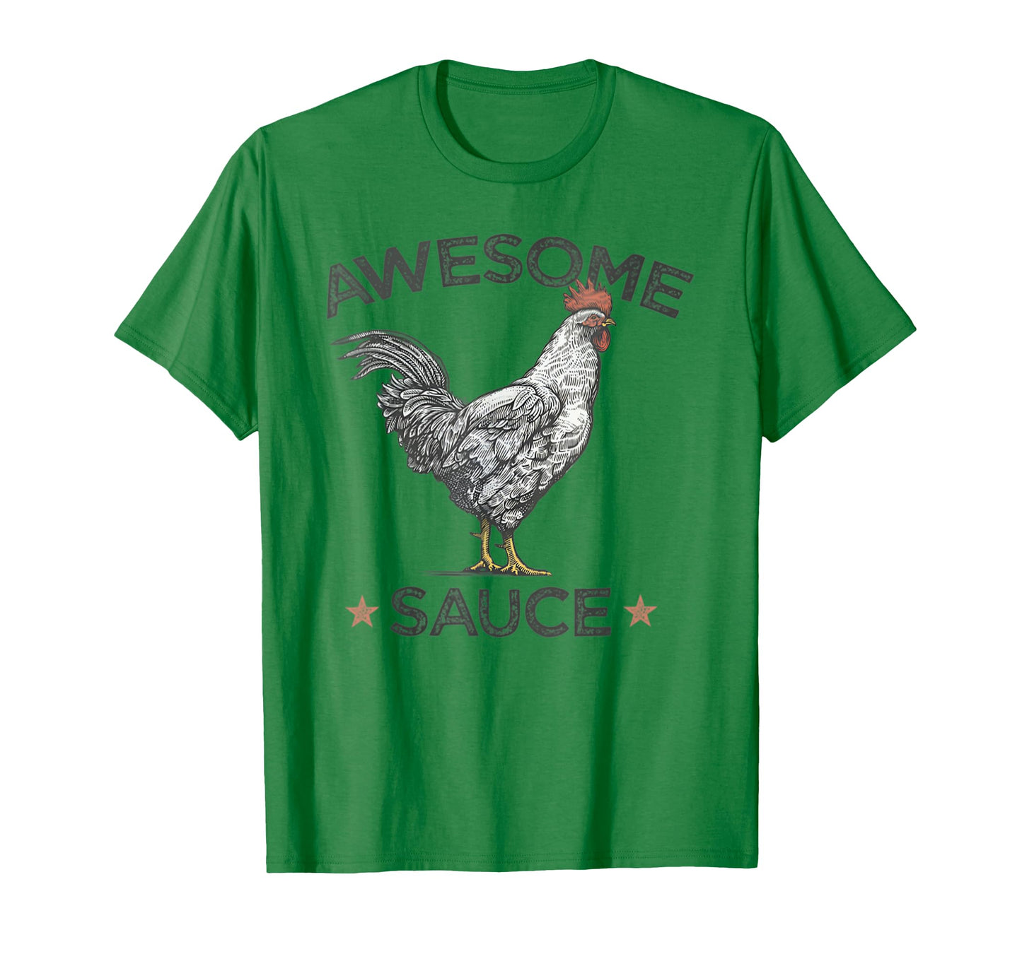 Funny Chicken Awesome Sauce With Picture Of Rooster T-Shirt