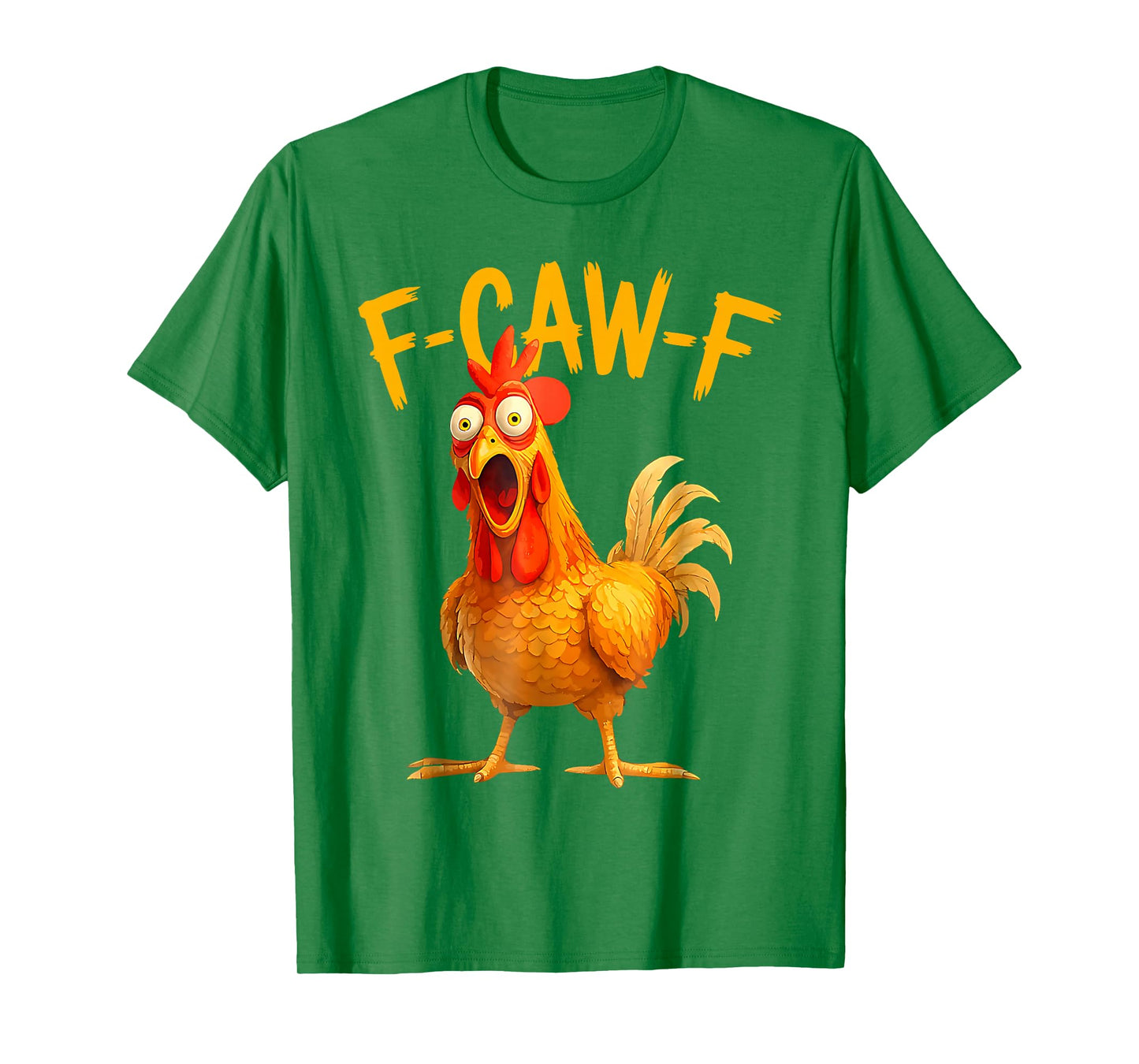 F-Caw-F Pun Funny Chicken Rooster Cawing Grunge T-Shirt