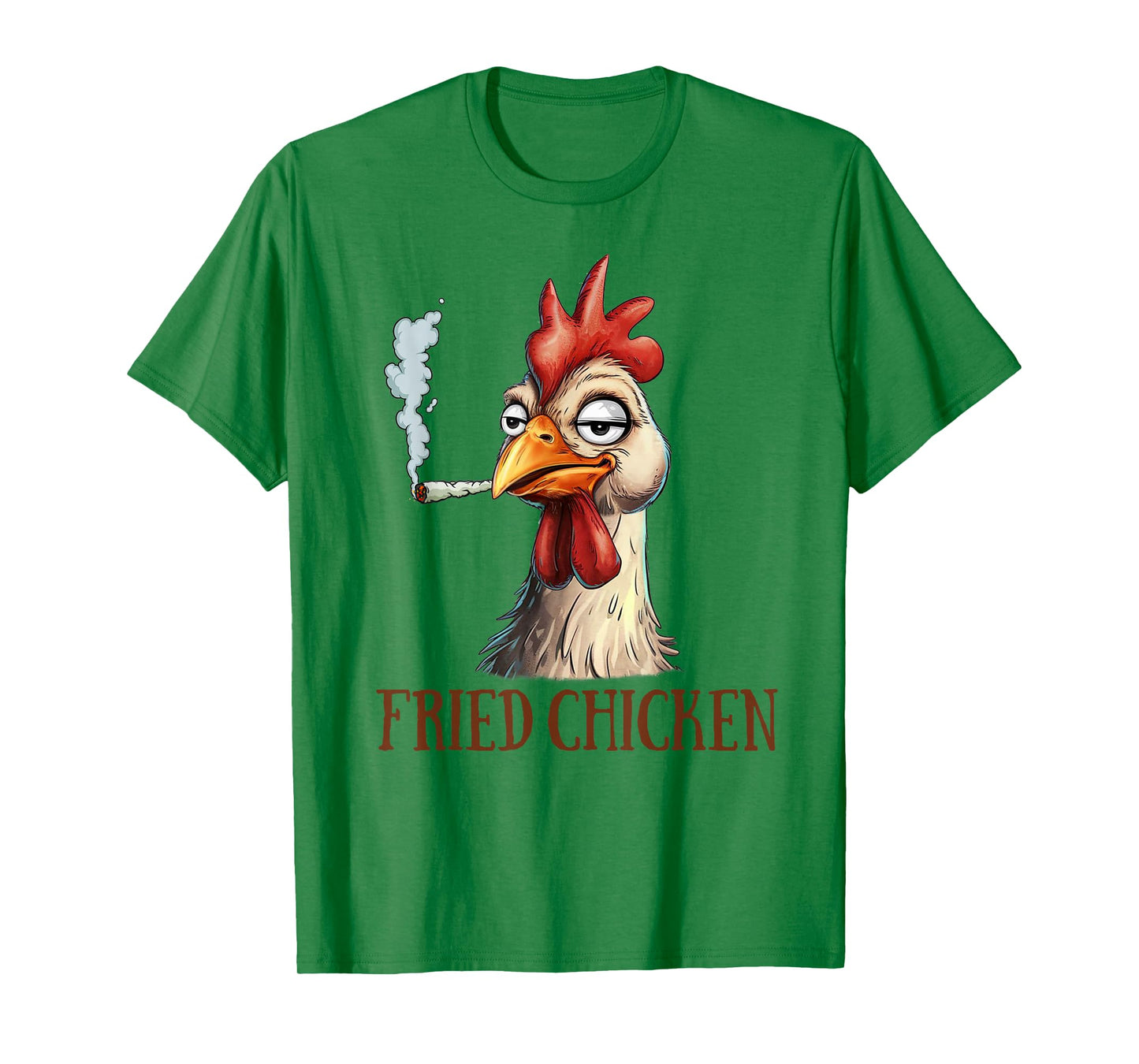 Cannabis Weed Lover 420 Chicken Smoking Stoned Fried Chicken T-Shirt