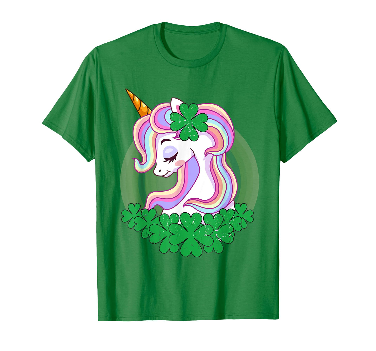 St Patricks Day Unicorn Shamrock Pattys Toddler Kid Girls T-Shirt