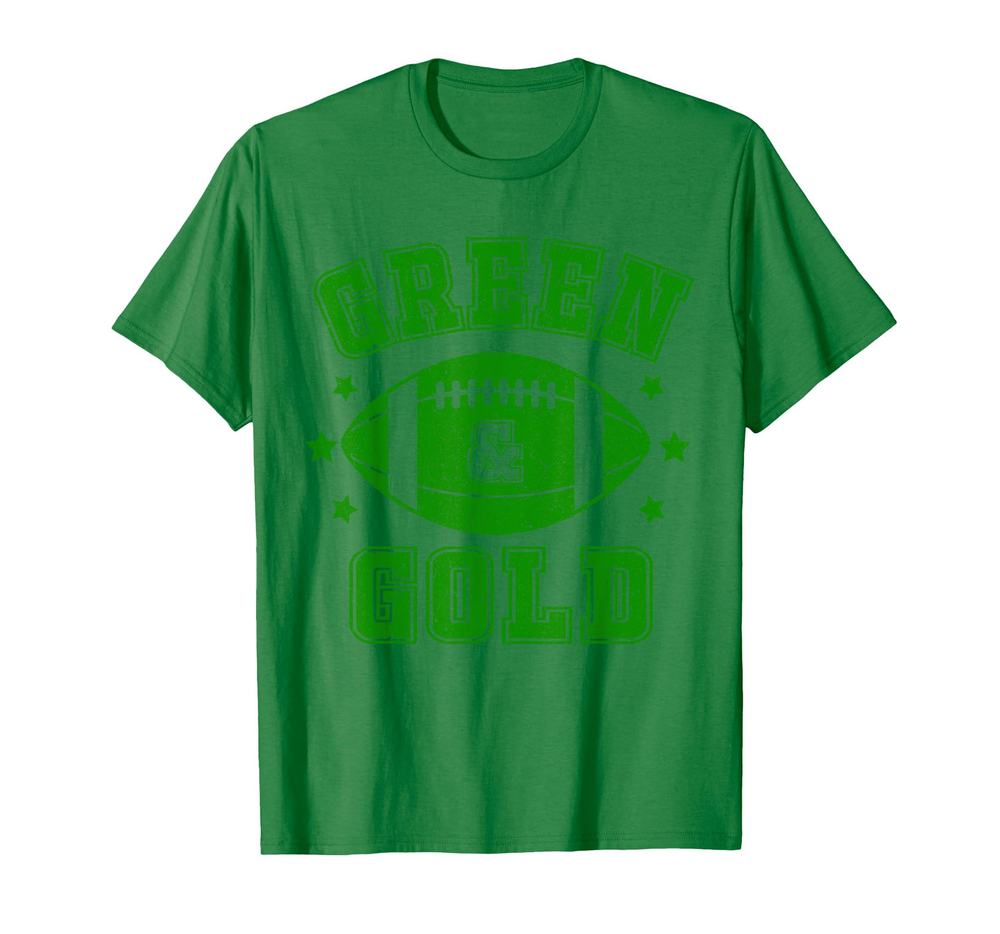 On Gameday Football We Wear Green And Gold School Spirit T-Shirt