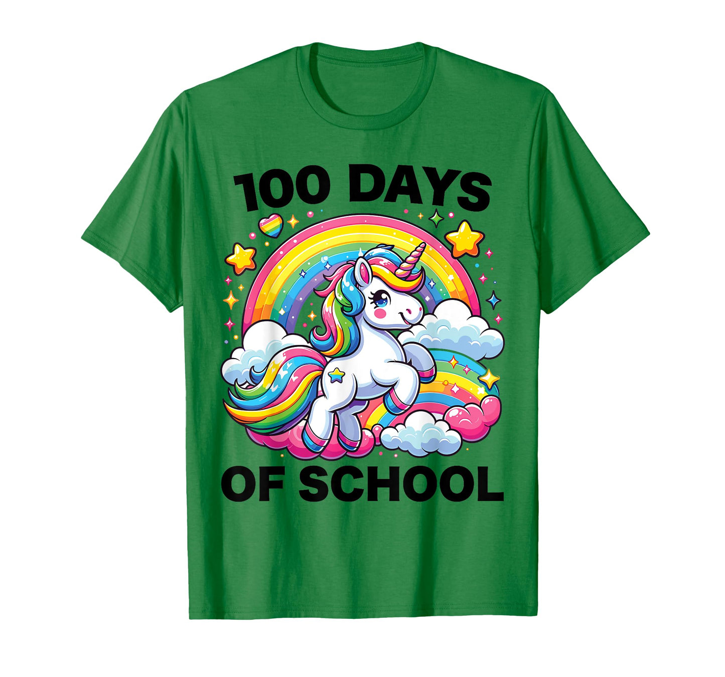 100 Days of School Unicorn Girls Teacher 100th Day of School T-Shirt