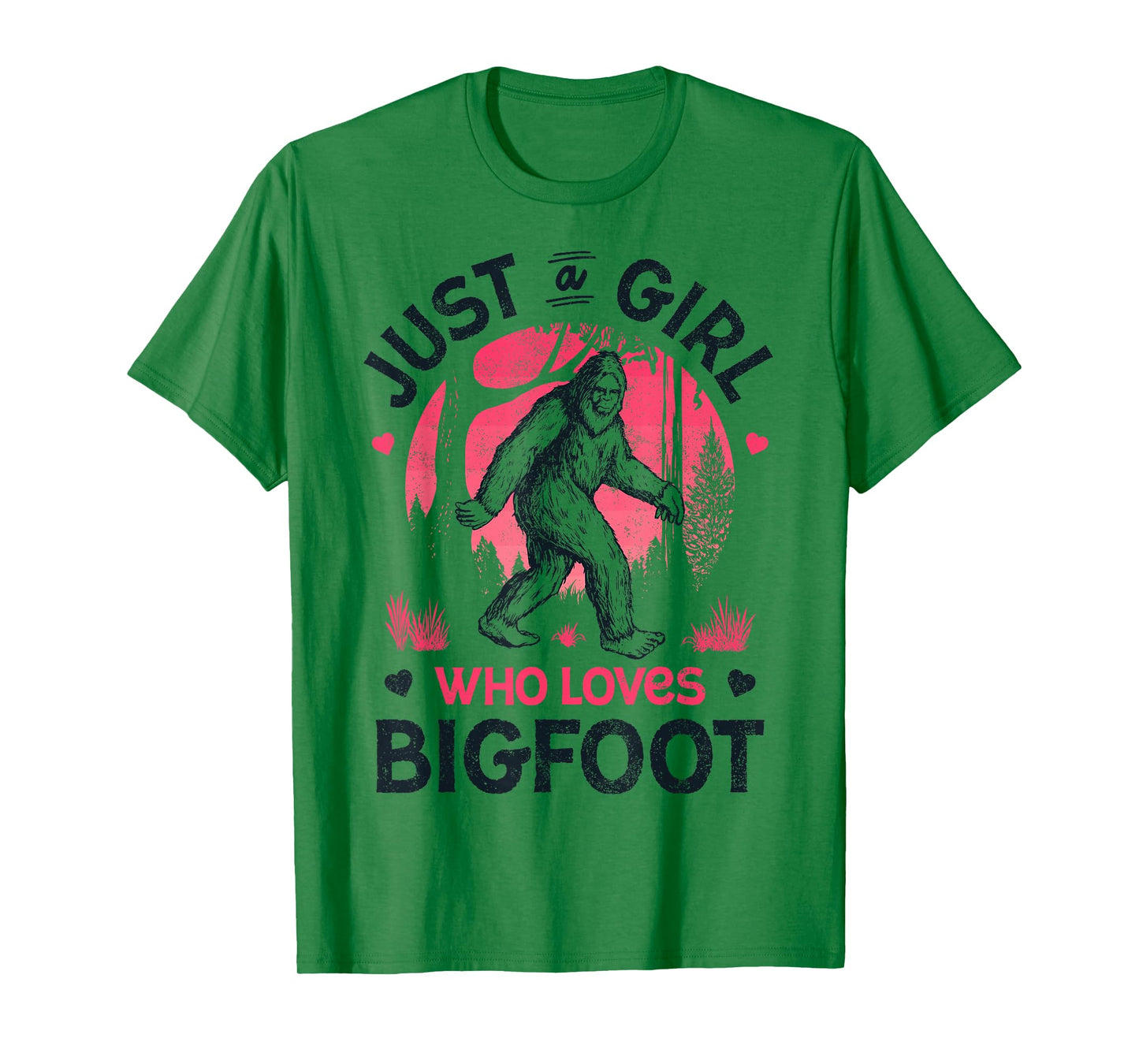Bigfoot Just A Girl Who Loves Sasquatch Funny Retro Vintage T-Shirt