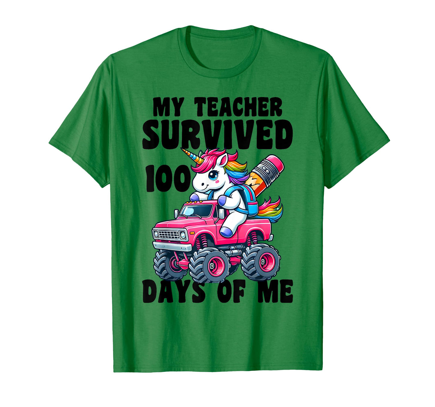 Cute 100 Days Of School 100th Day of School Unicorn Girls T-Shirt