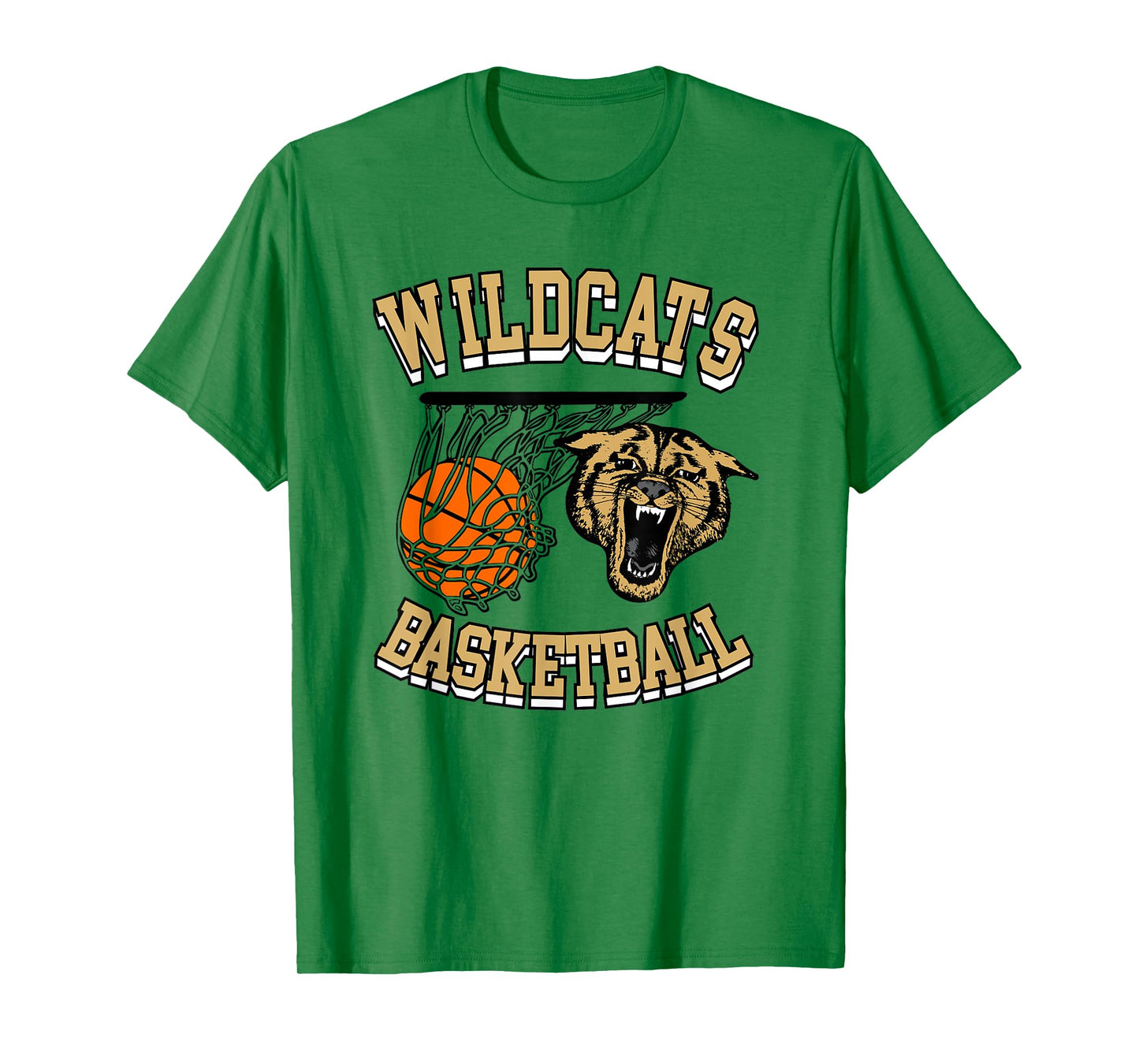 Wildcats Basketball Mom Wildcats Gold Black Wildcat Mascot T-Shirt