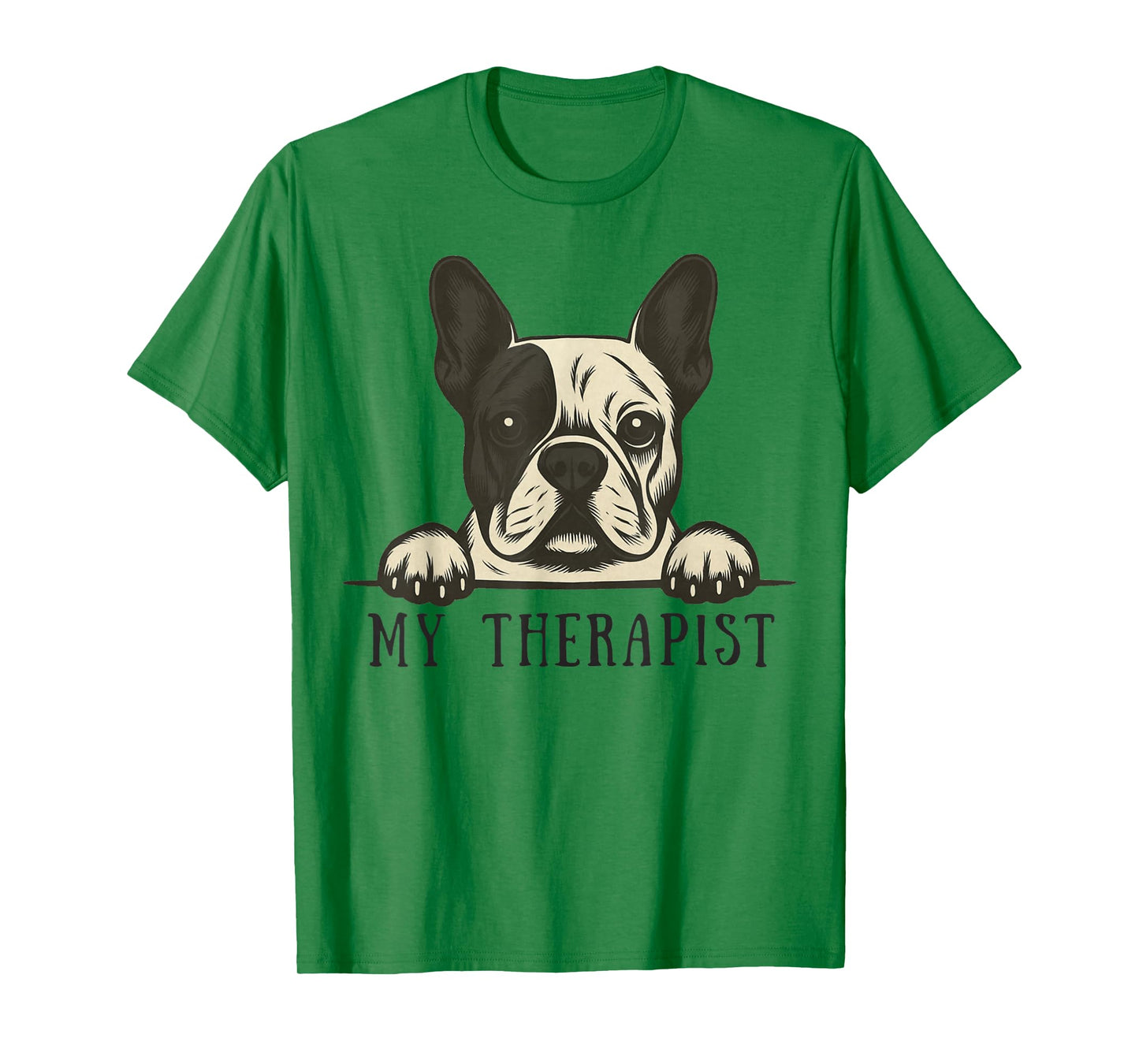 Piebald French Bulldog Therapist Dog Owner T-Shirt