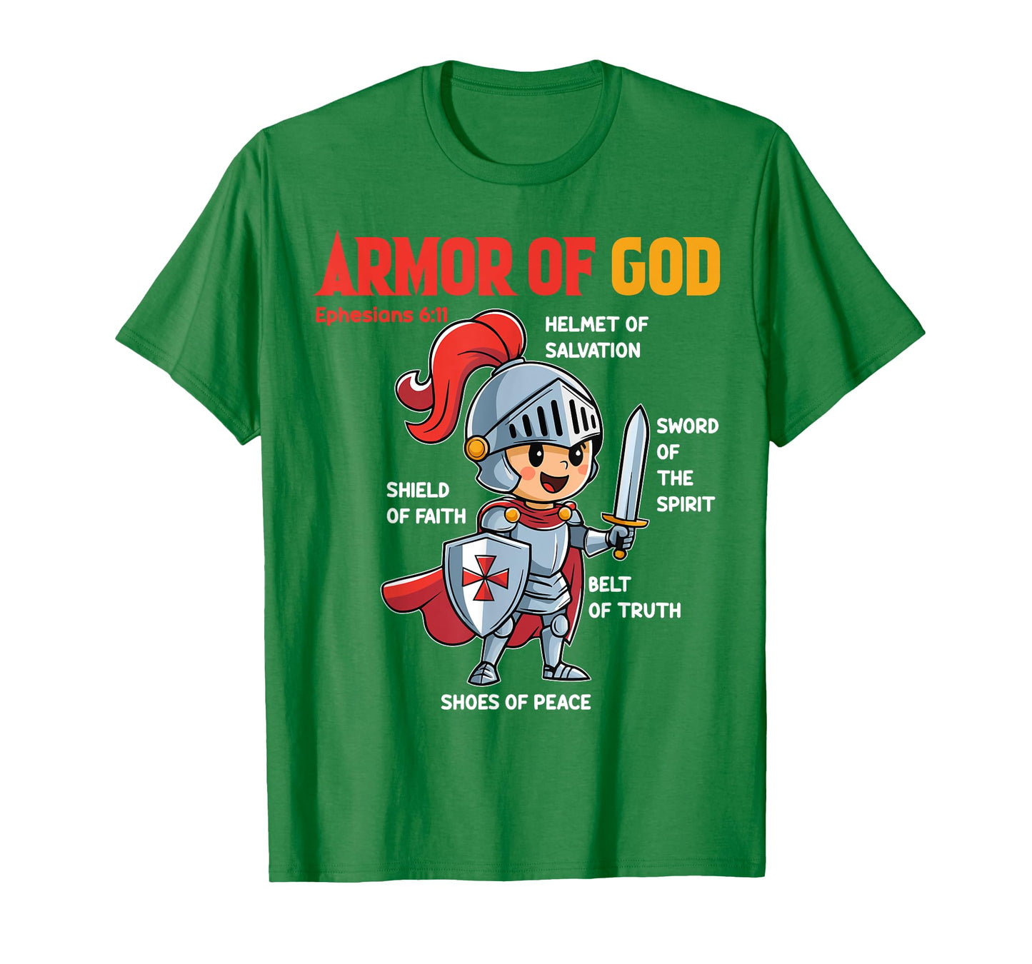 Toddler Boy Armor Of God Brother Son Men Kid Christian Jesus T-Shirt