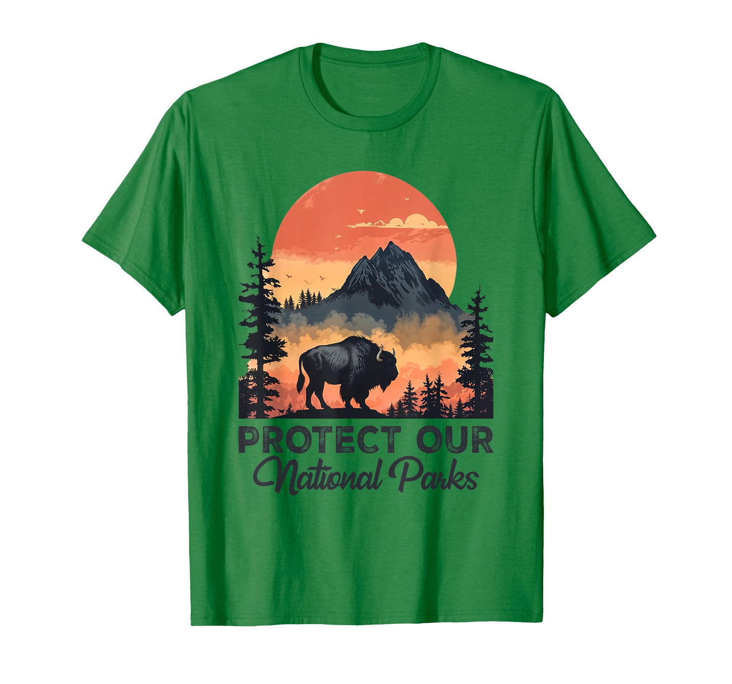 Save Our National Parks Resist Service Bison Buffalo Vintage T-Shirt