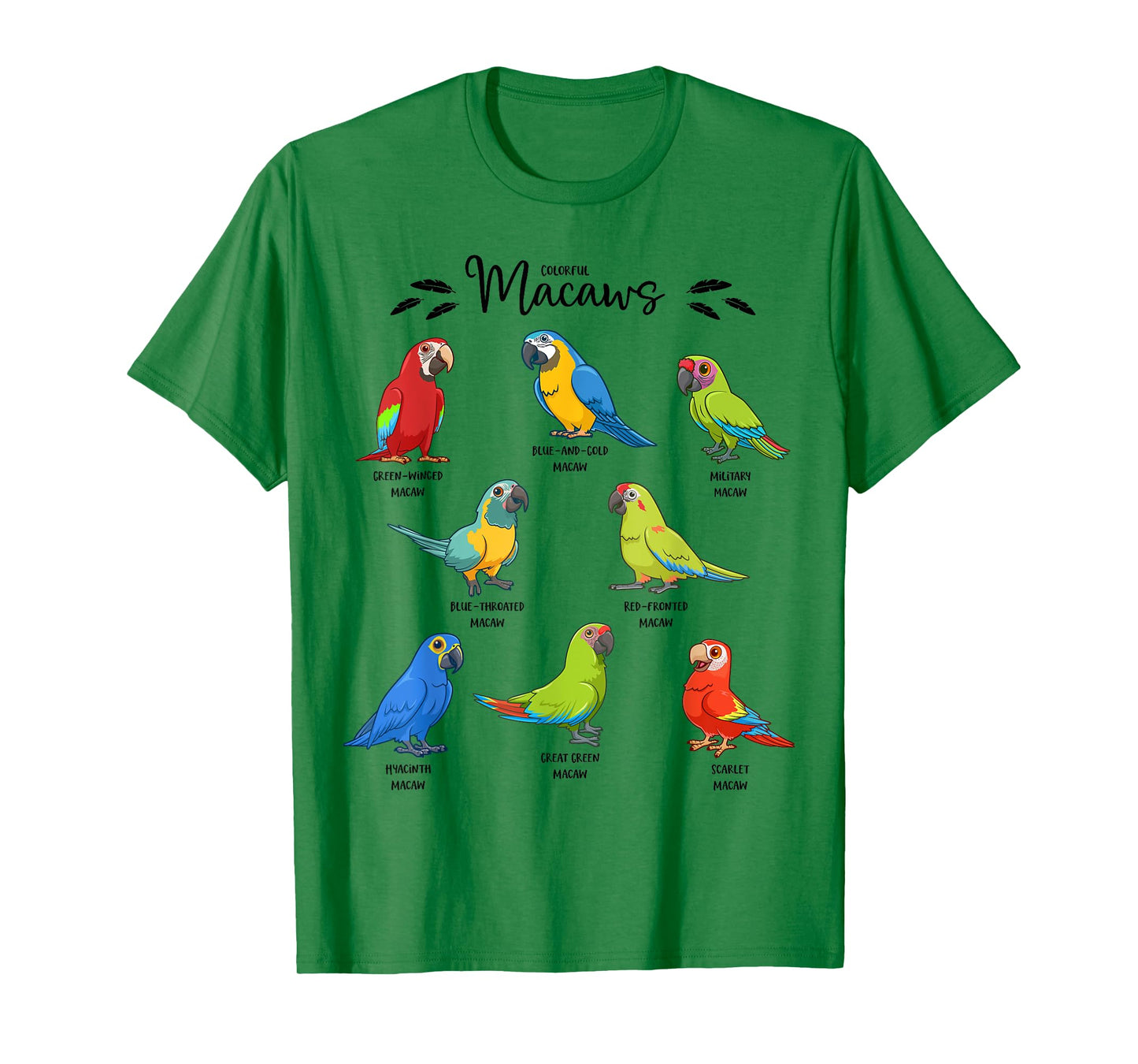 Colorful Cartoon Parrots Collection - Parrot T-Shirt