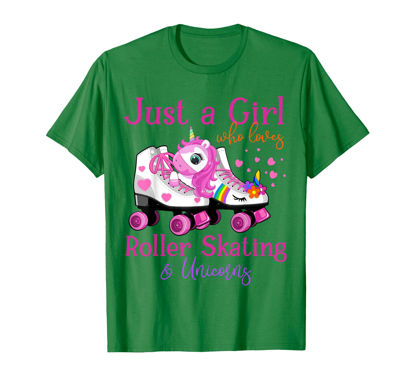 Just A Girl Who Loves Roller Skating & Unicorns Roller Skate T-Shirt
