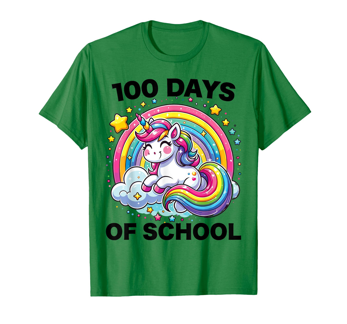 100 Days of School Unicorn Girls Teacher 100th Day of School T-Shirt