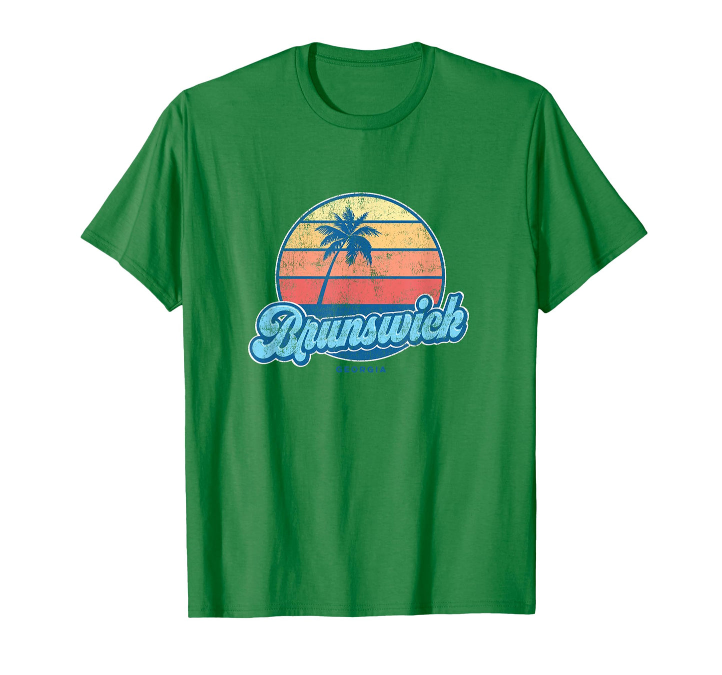 Vintage Brunswick Georgia GA Classic 70s Retro Surfer T-Shirt