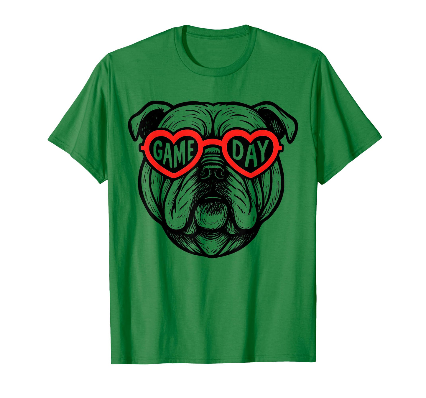 Vintage Bulldog Heart Retro Game Day Gift for Men Women Kid T-Shirt
