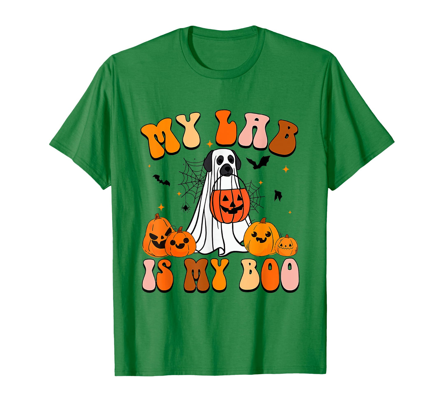 My Lab Is My Boo Dog Ghost Dog Halloween Retro Labrador Mama T-Shirt